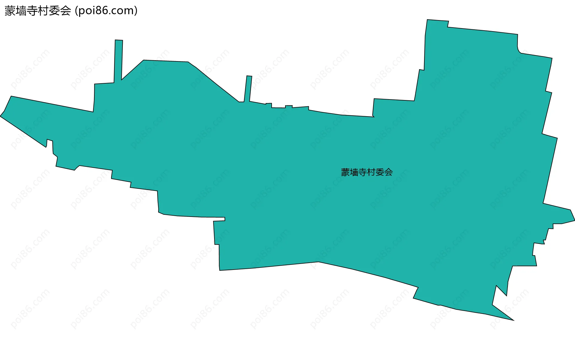 蒙墙寺村委会边界地图