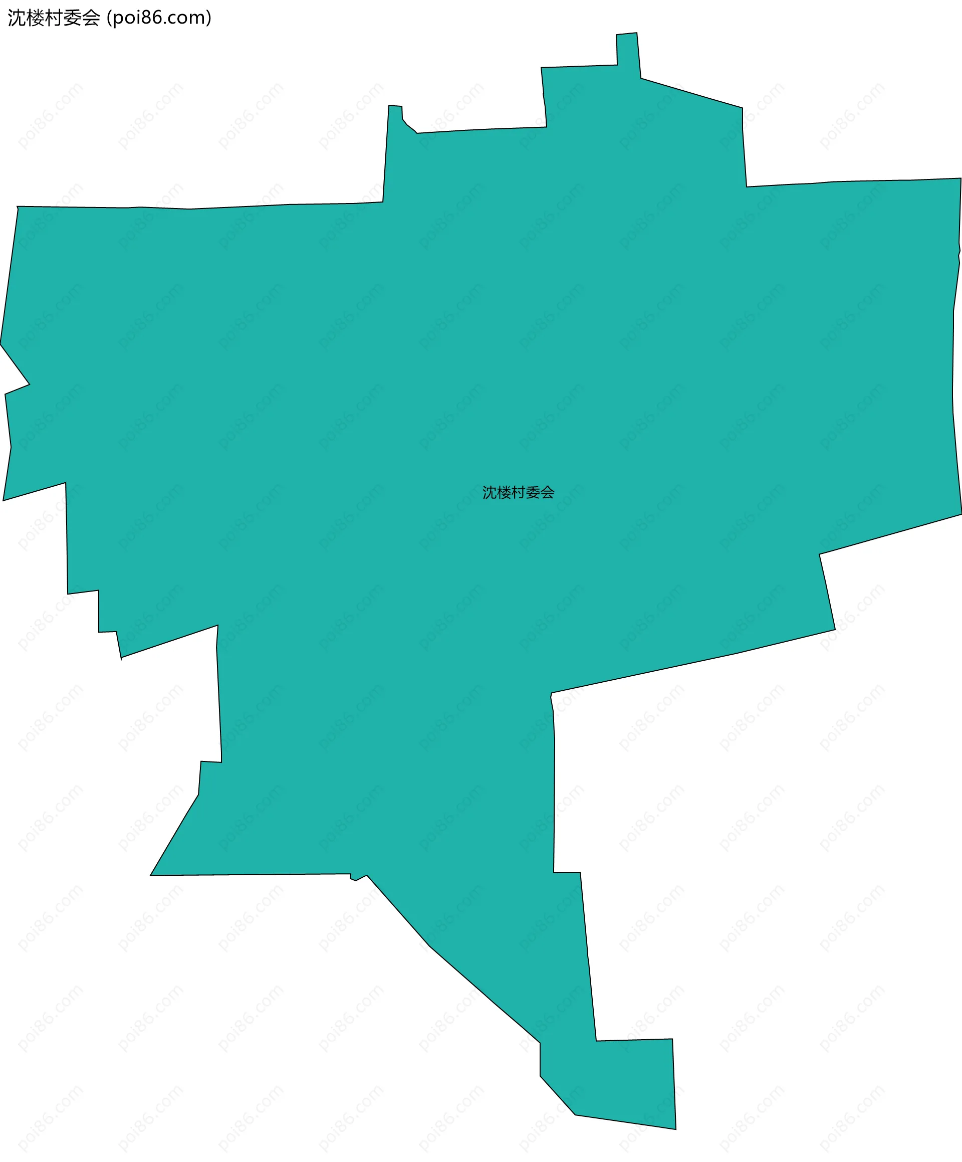 沈楼村委会边界地图