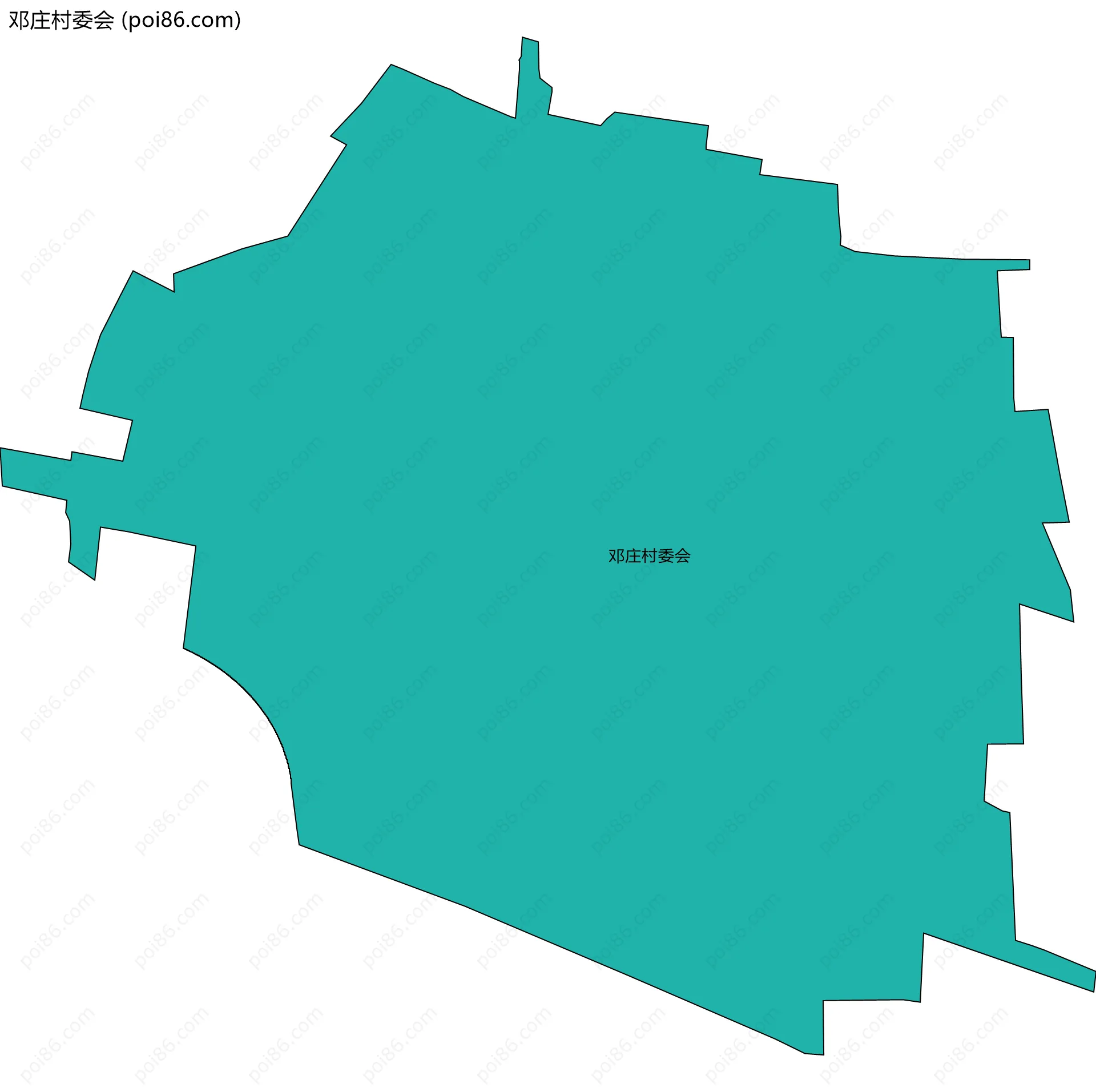 邓庄村委会边界地图
