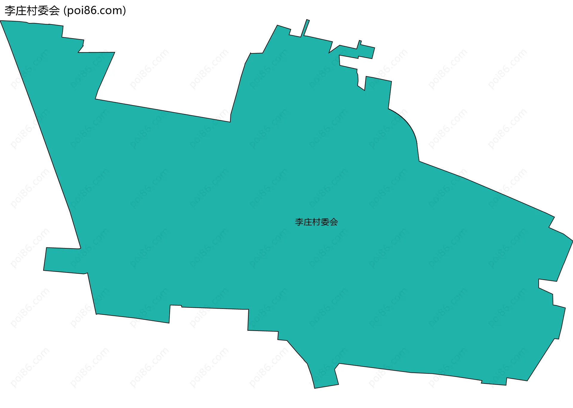 李庄村委会边界地图