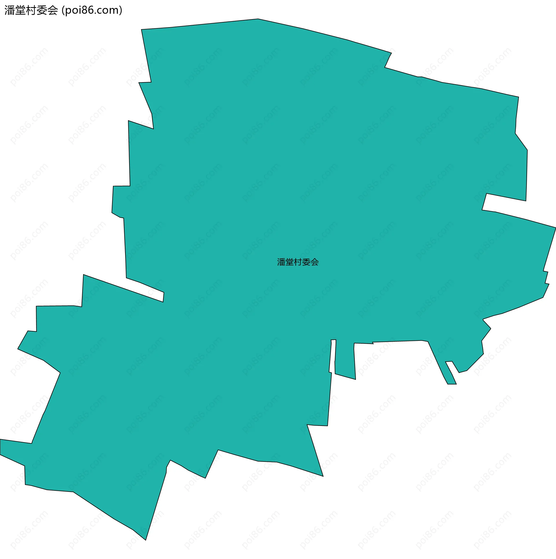 潘堂村委会边界地图