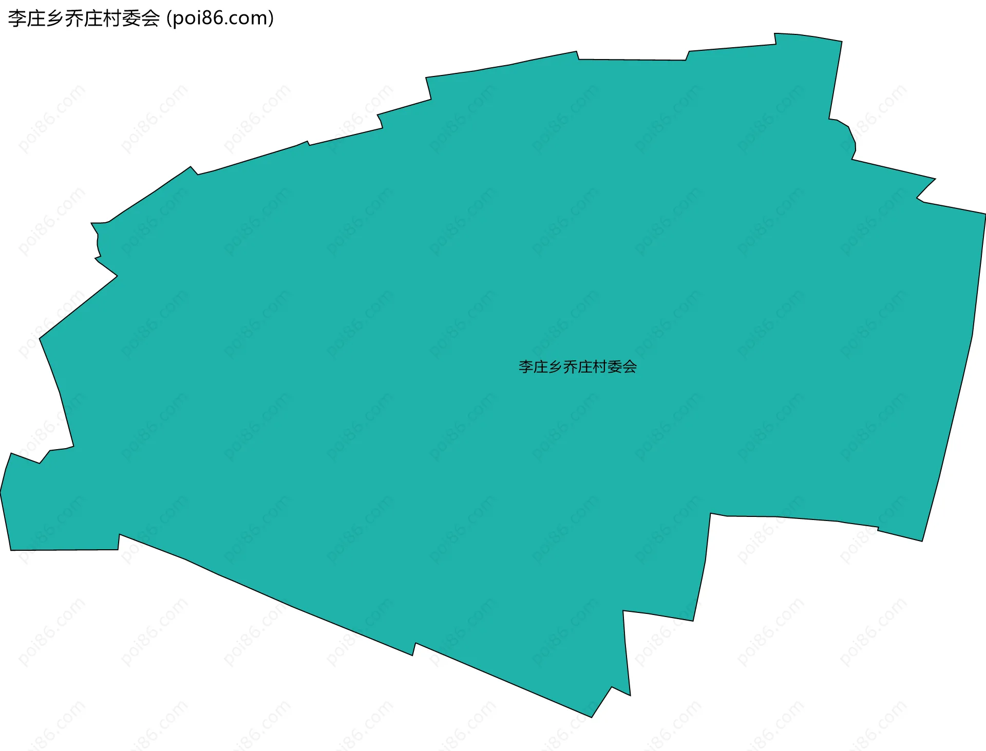 李庄乡乔庄村委会边界地图