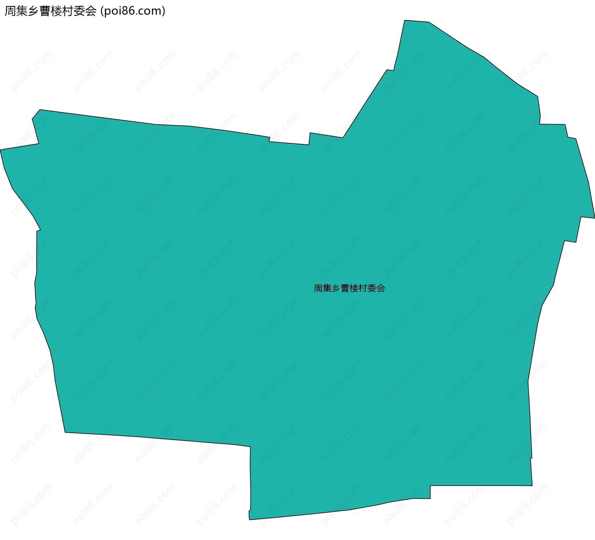 周集乡曹楼村委会边界地图