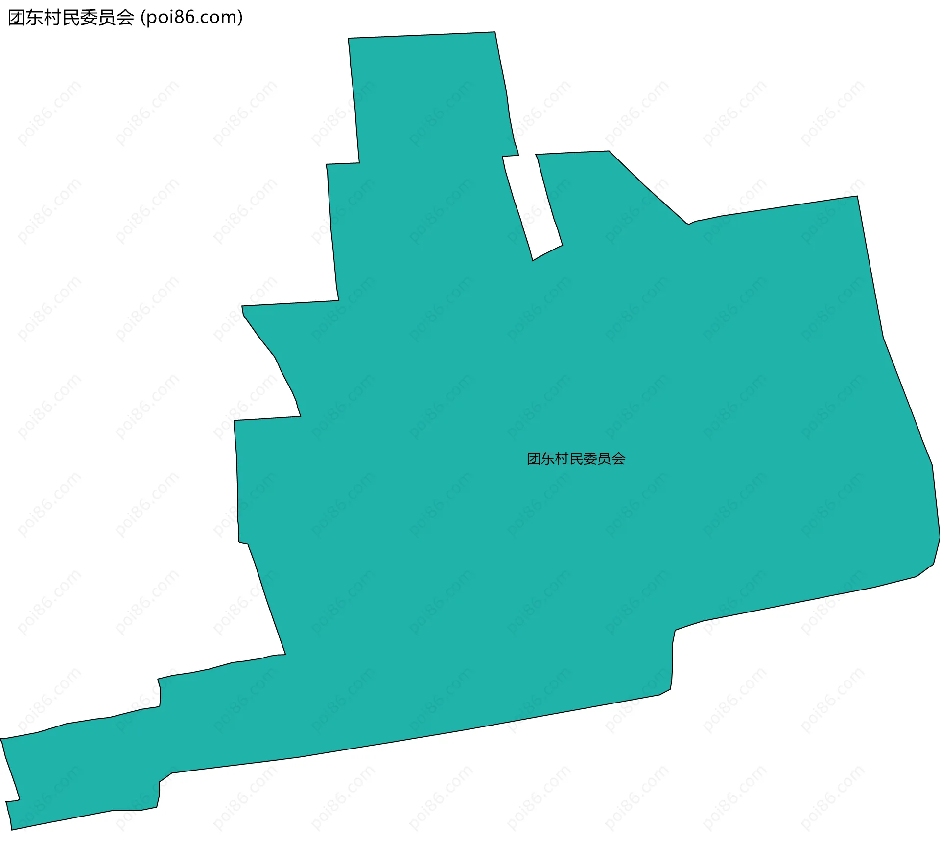 团东村民委员会边界地图
