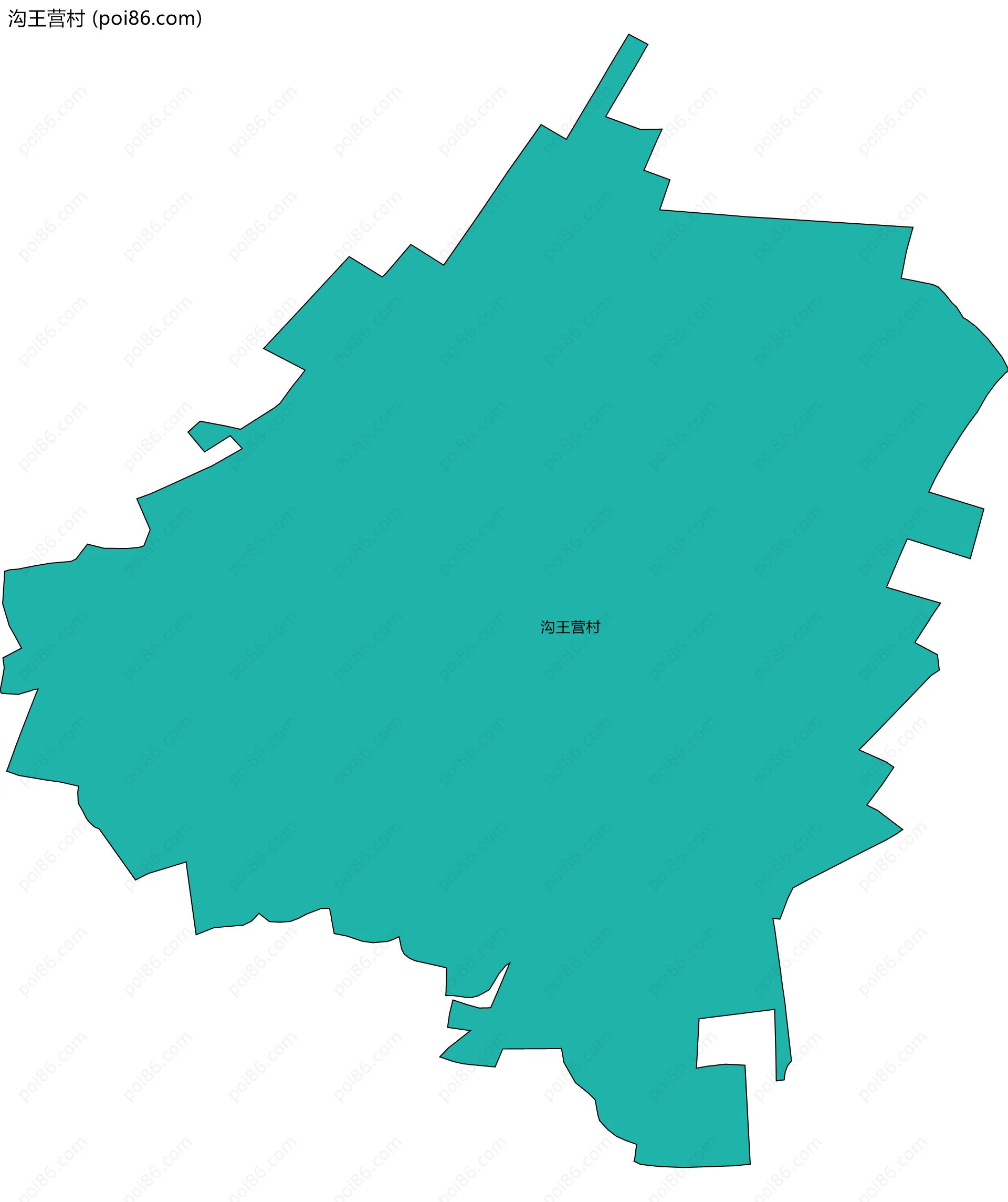 沟王营村边界地图