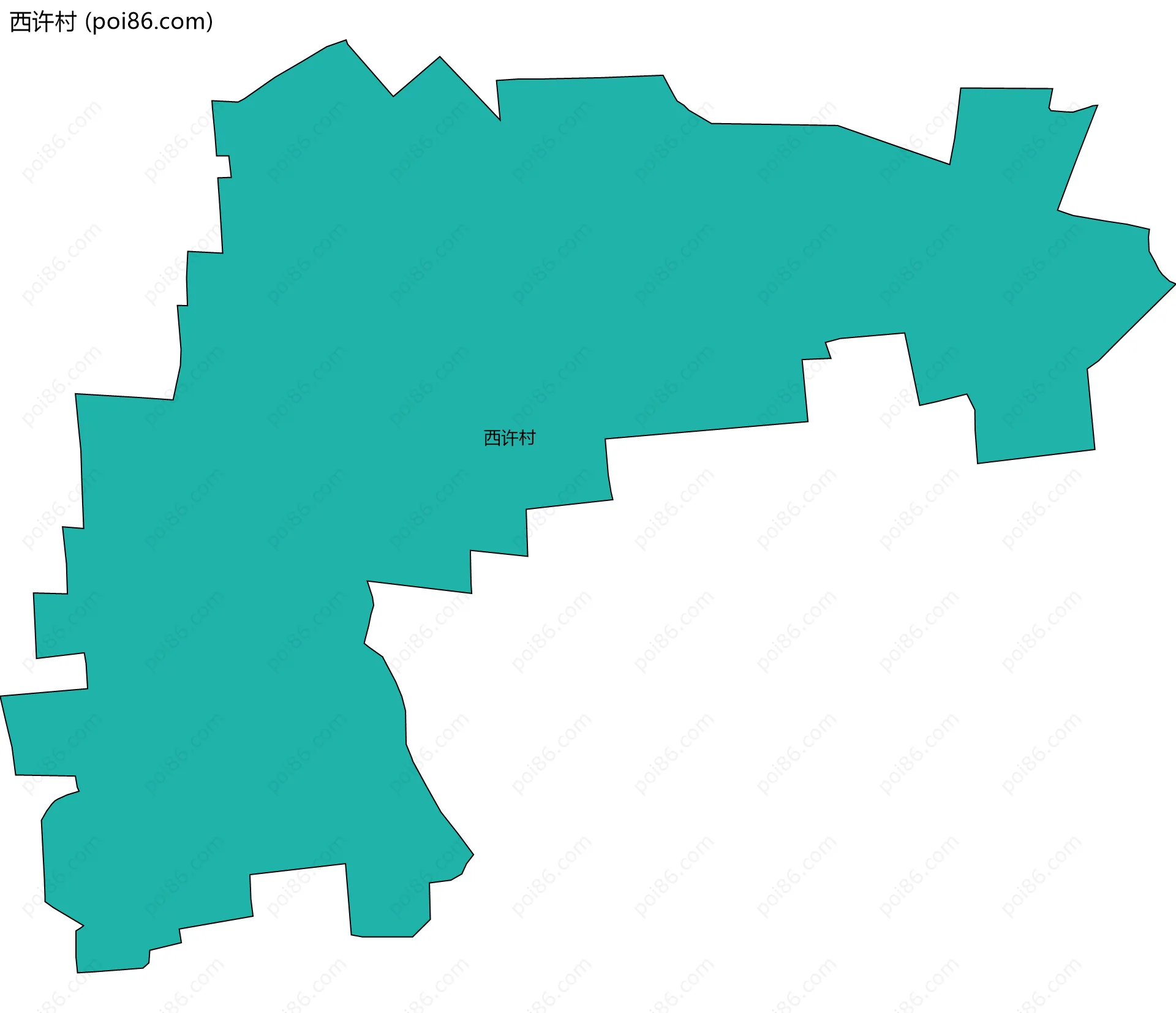 西许村边界地图