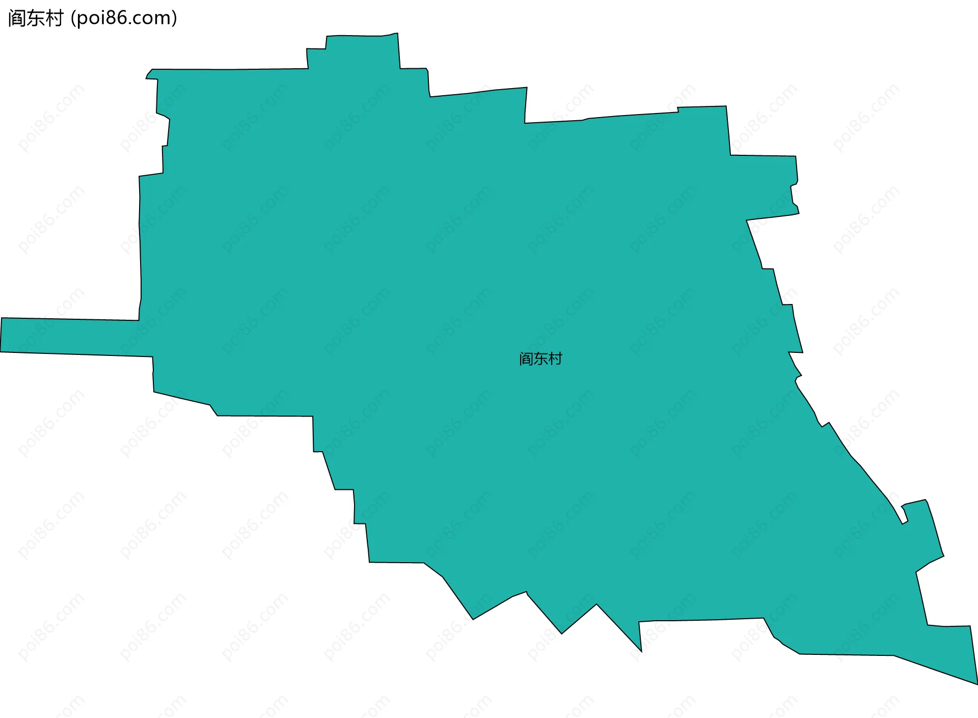 阎东村边界地图