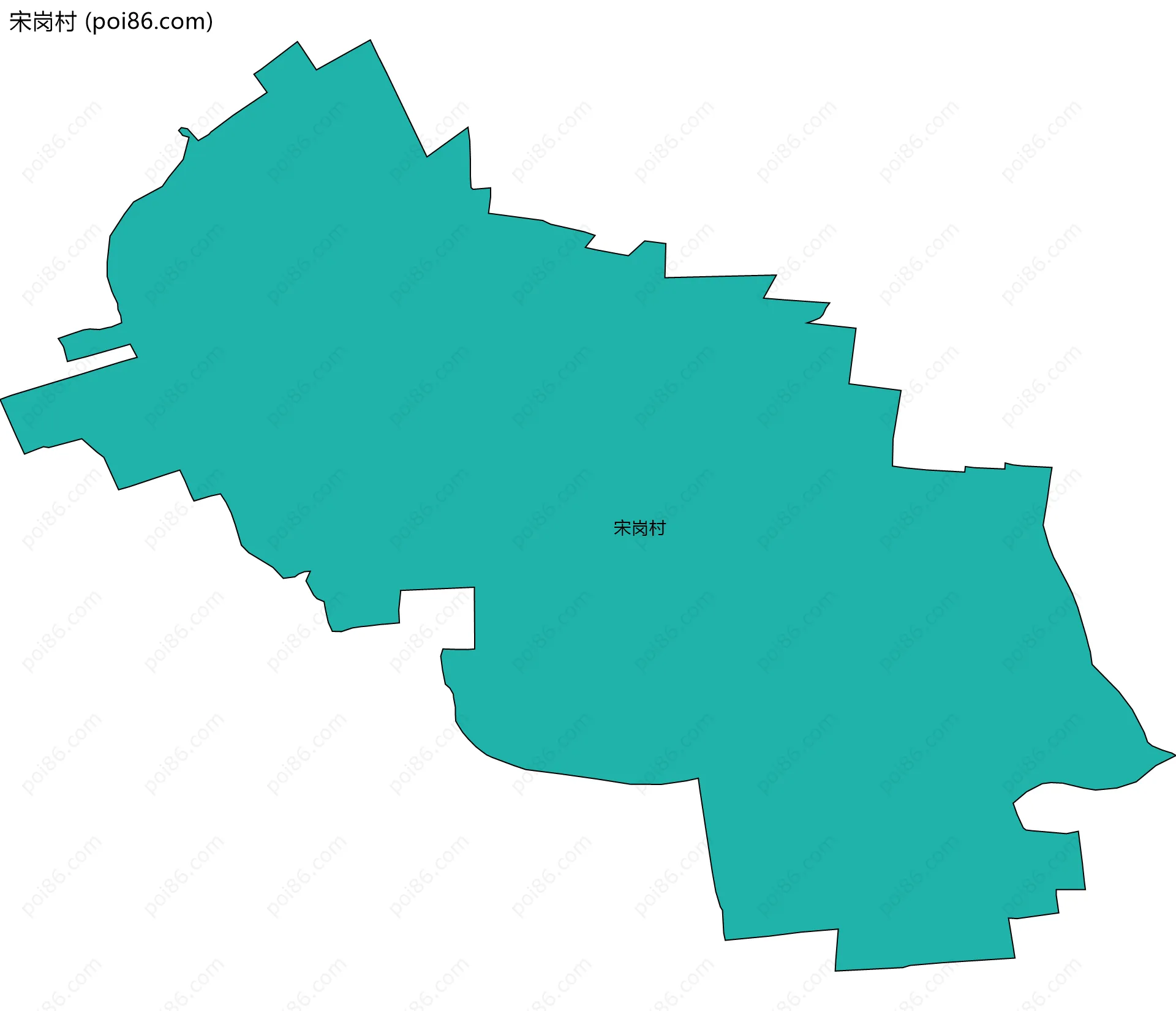 宋岗村边界地图