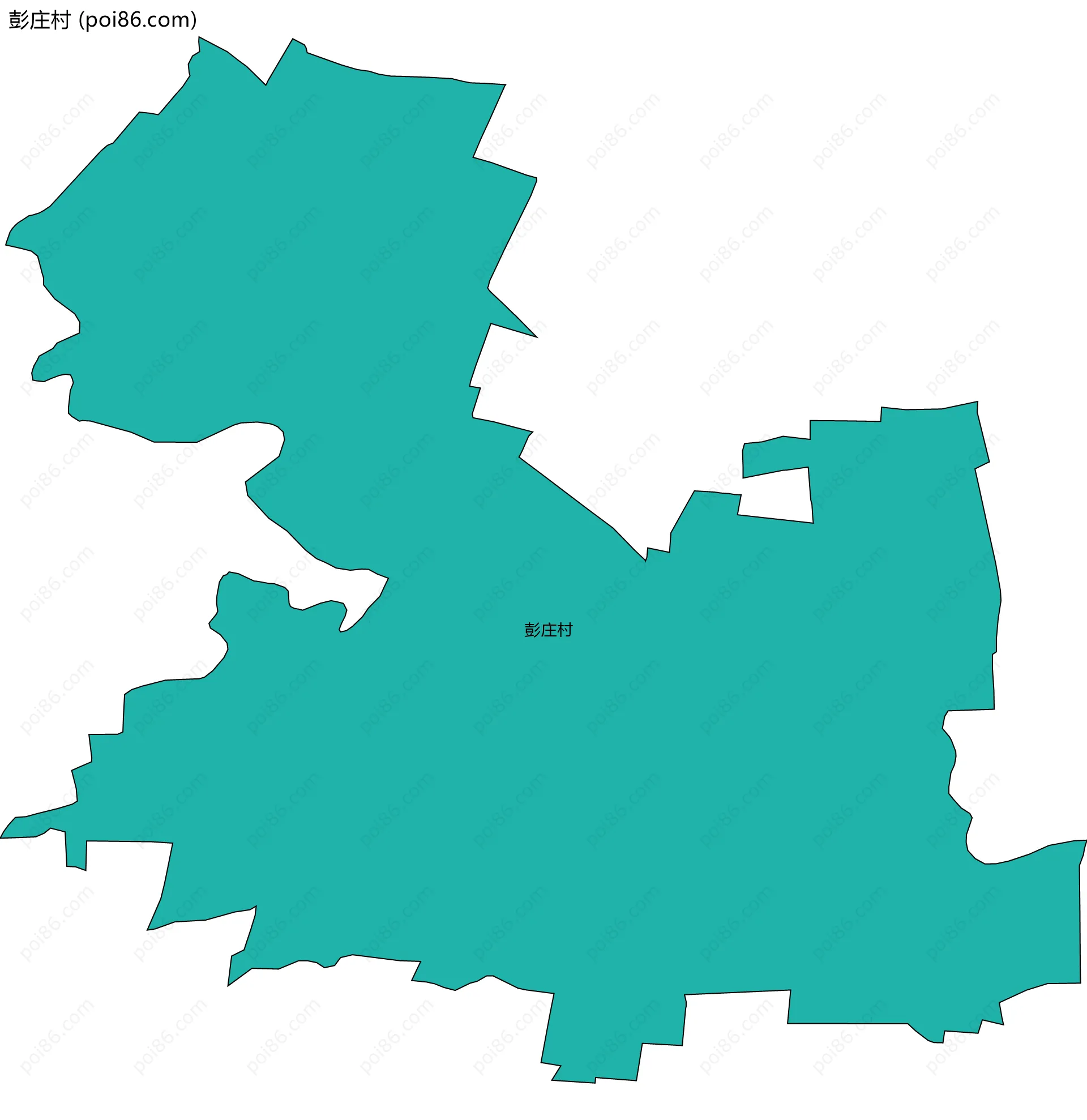 彭庄村边界地图