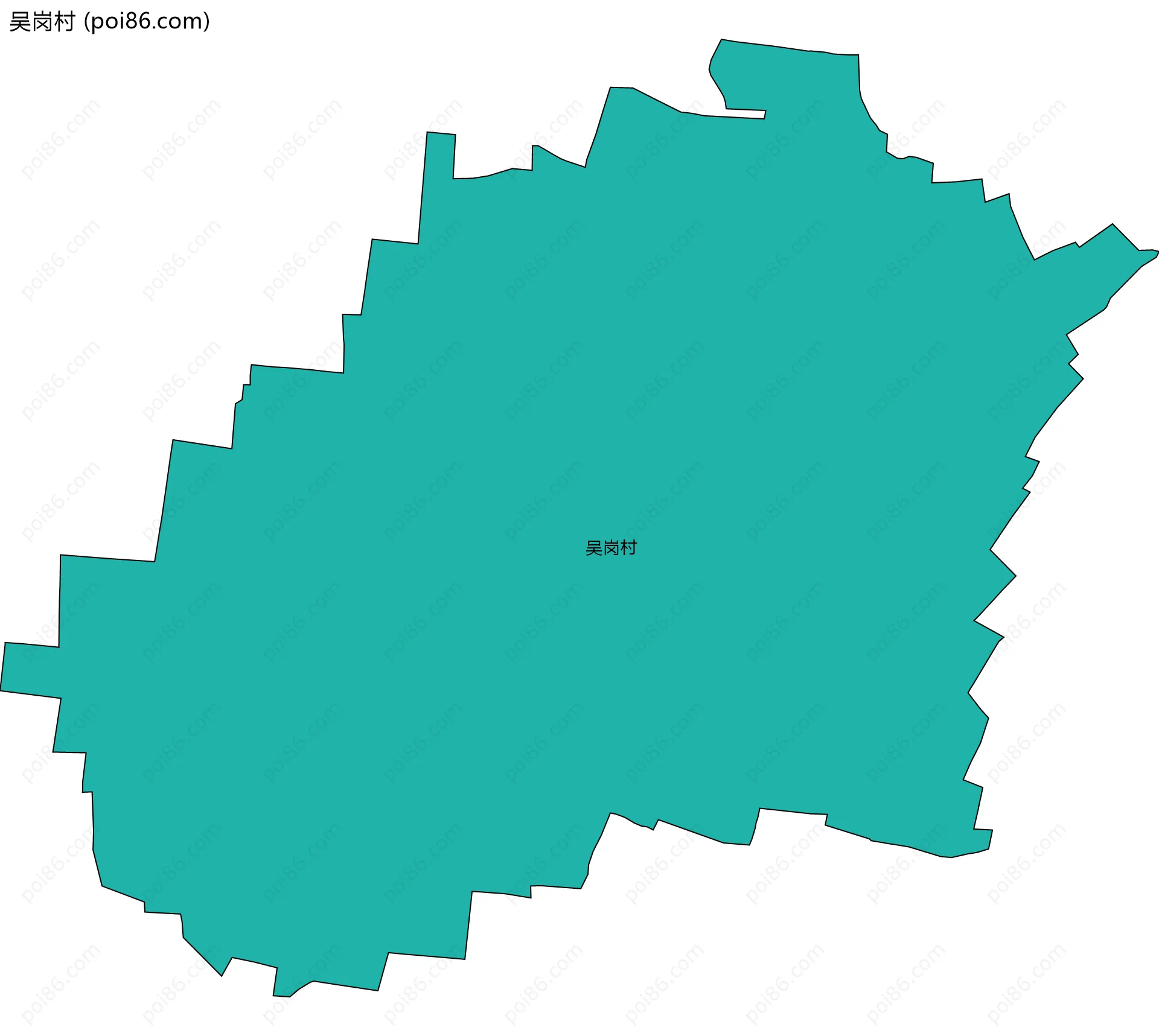 吴岗村边界地图