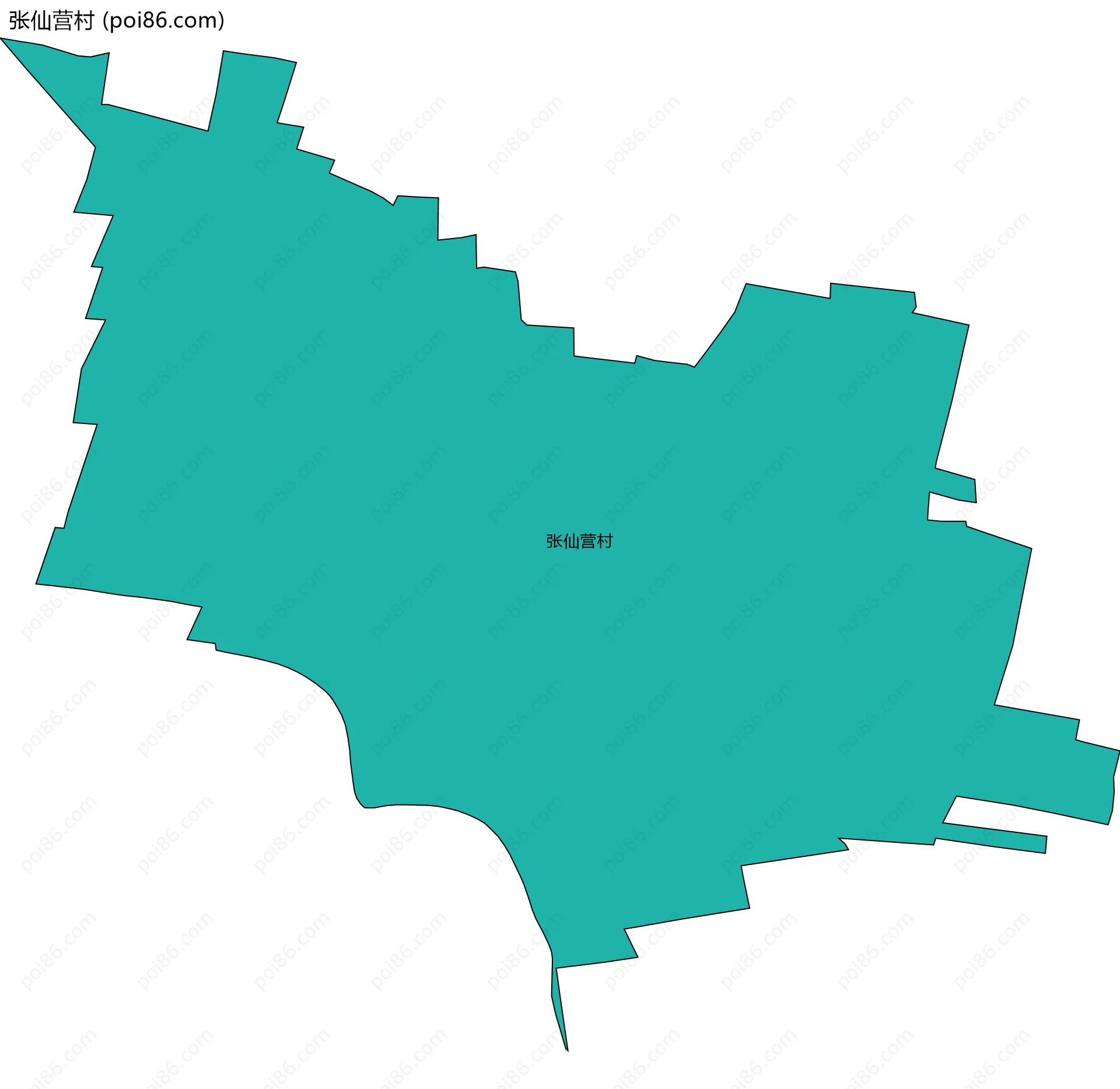 张仙营村边界地图