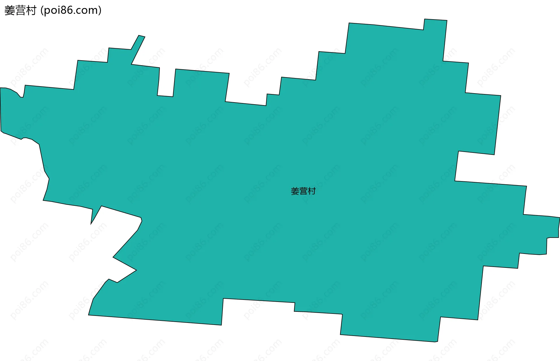 姜营村边界地图