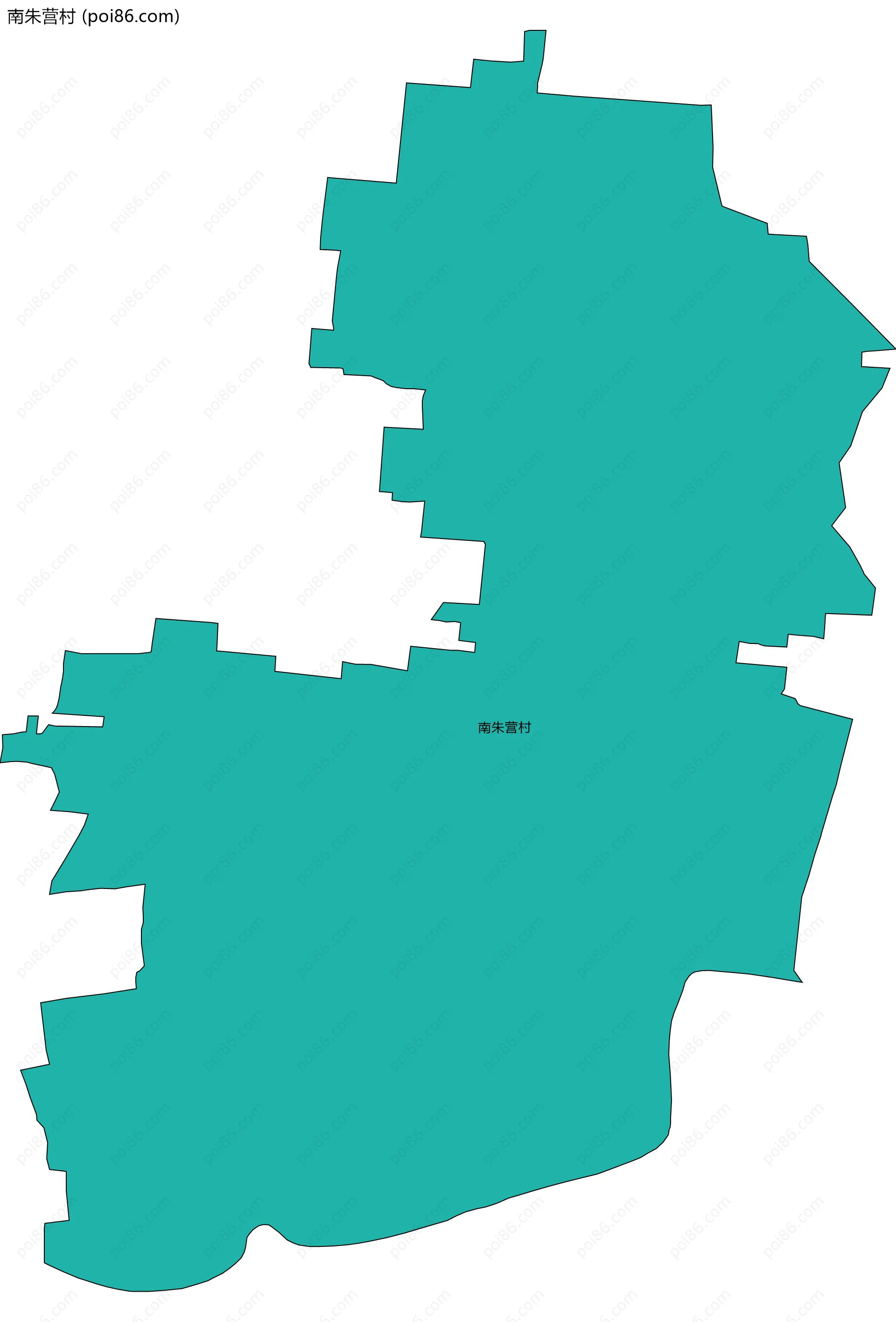 南朱营村边界地图