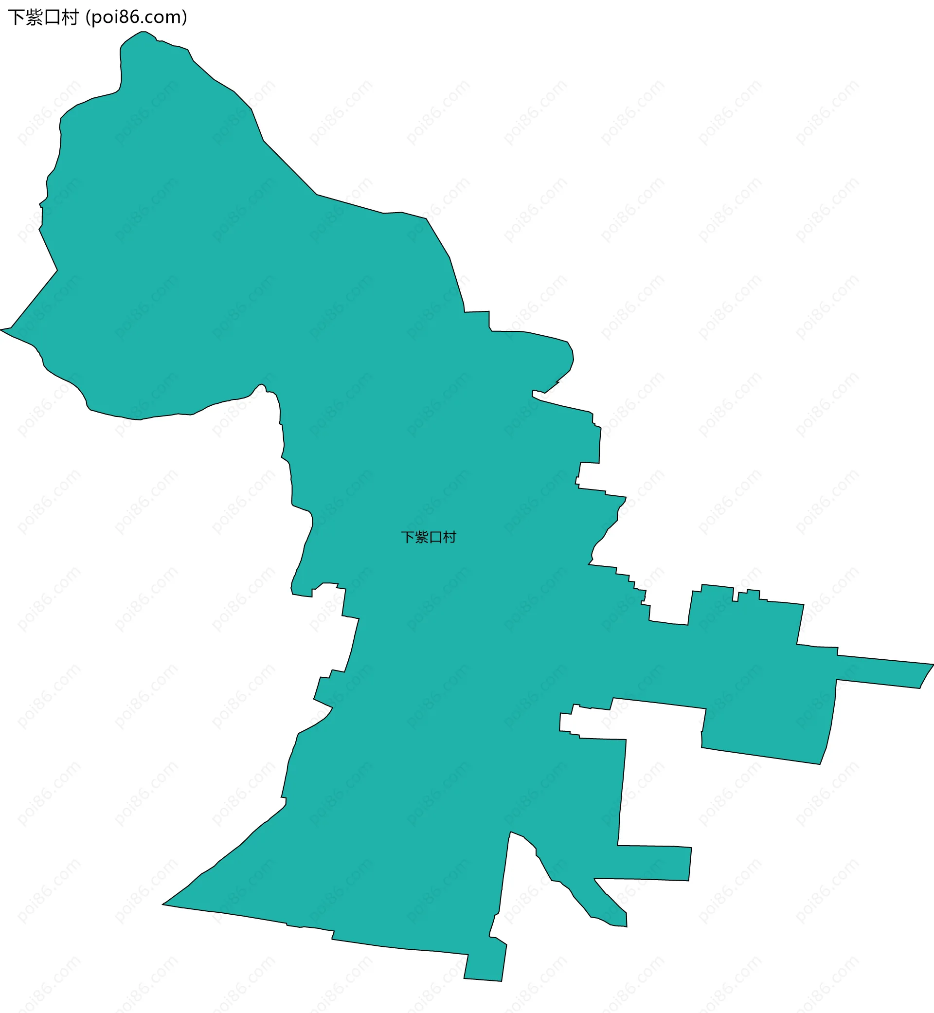 下紫口村边界地图