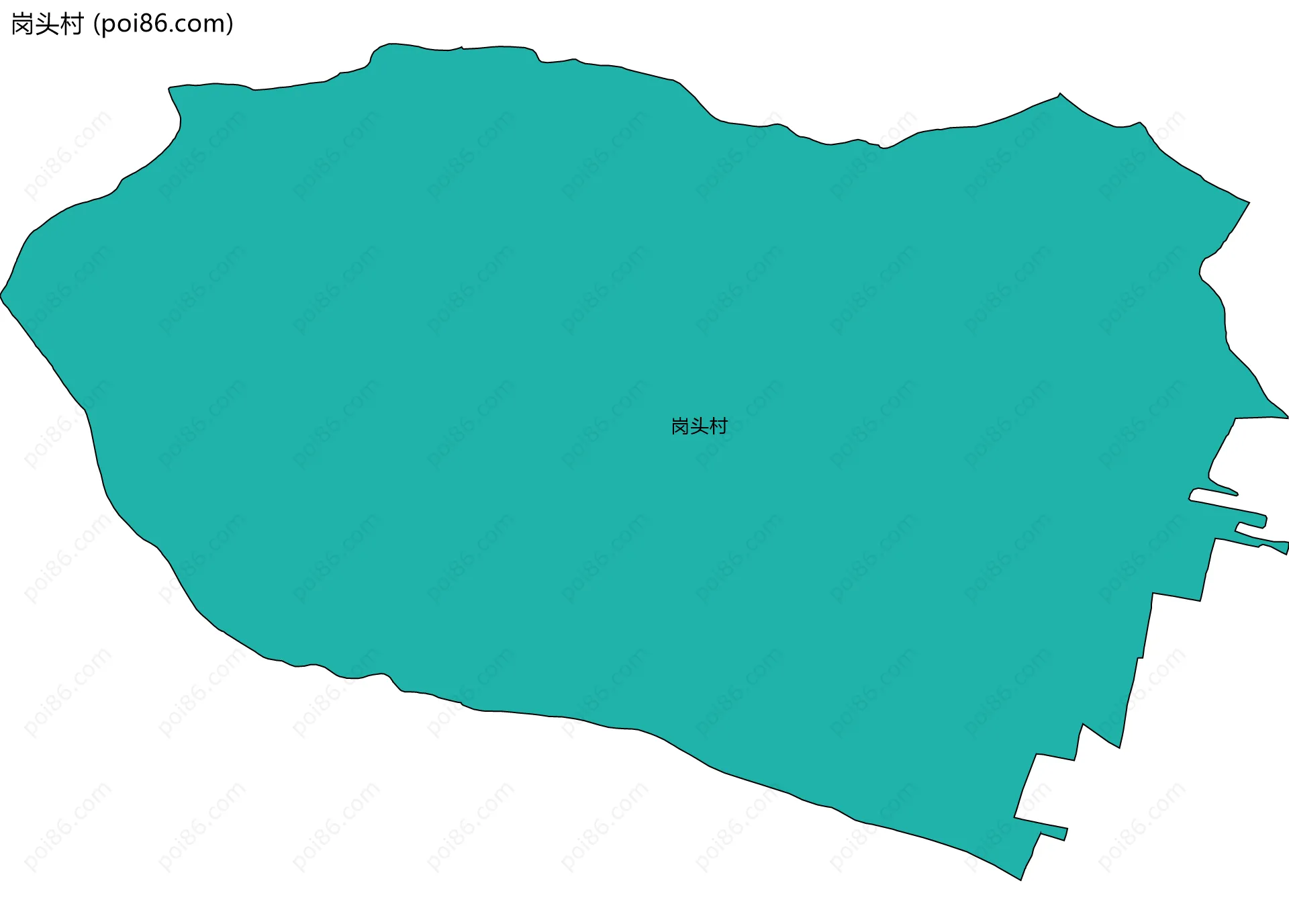 岗头村边界地图