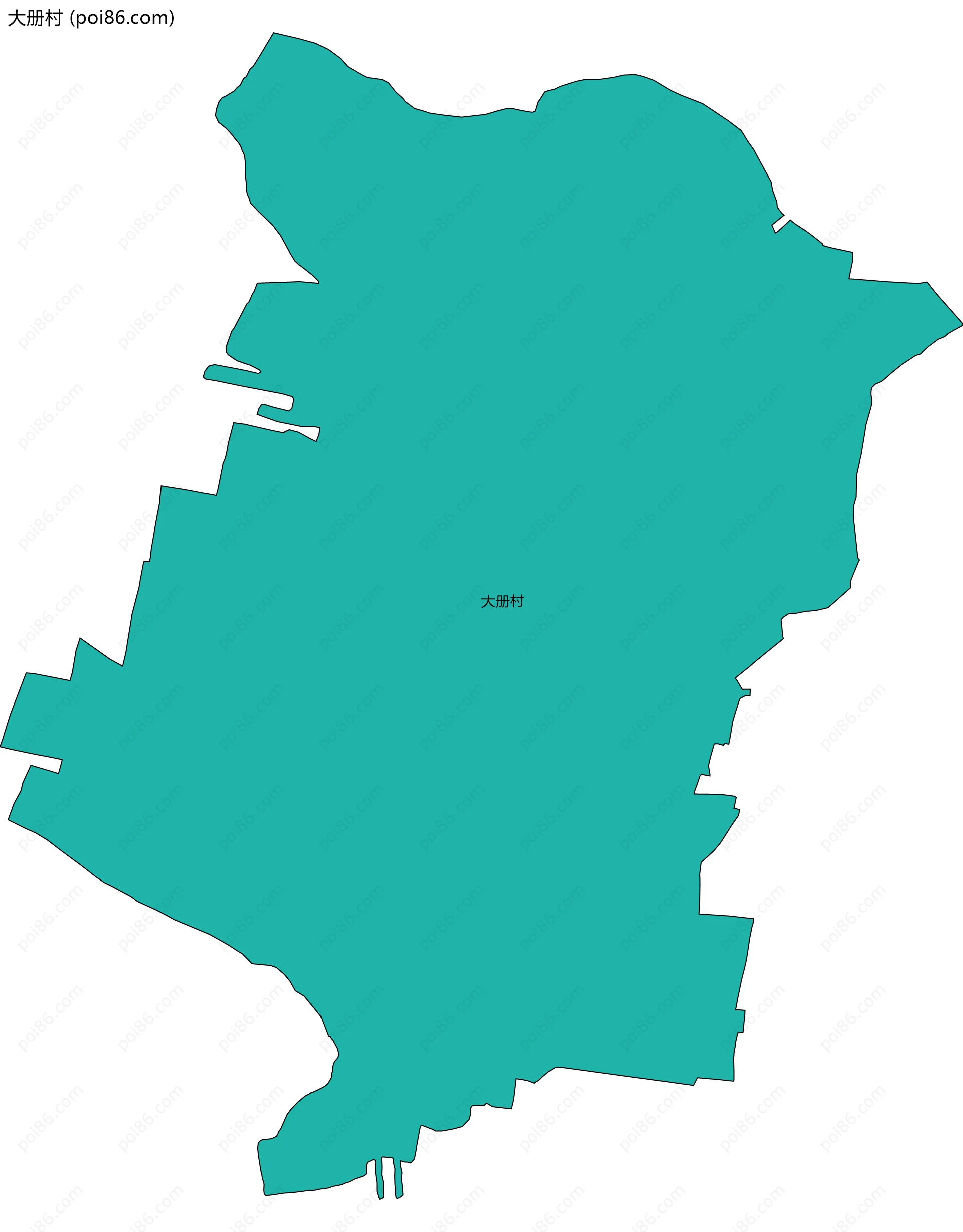 大册村边界地图