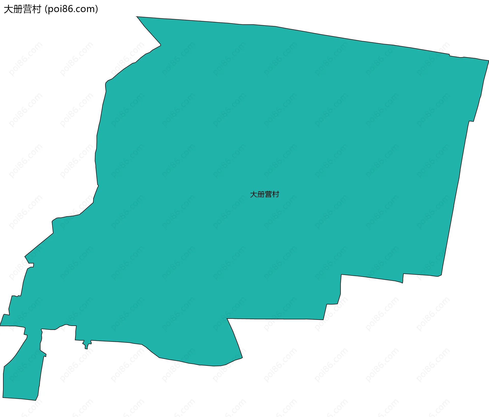 大册营村边界地图