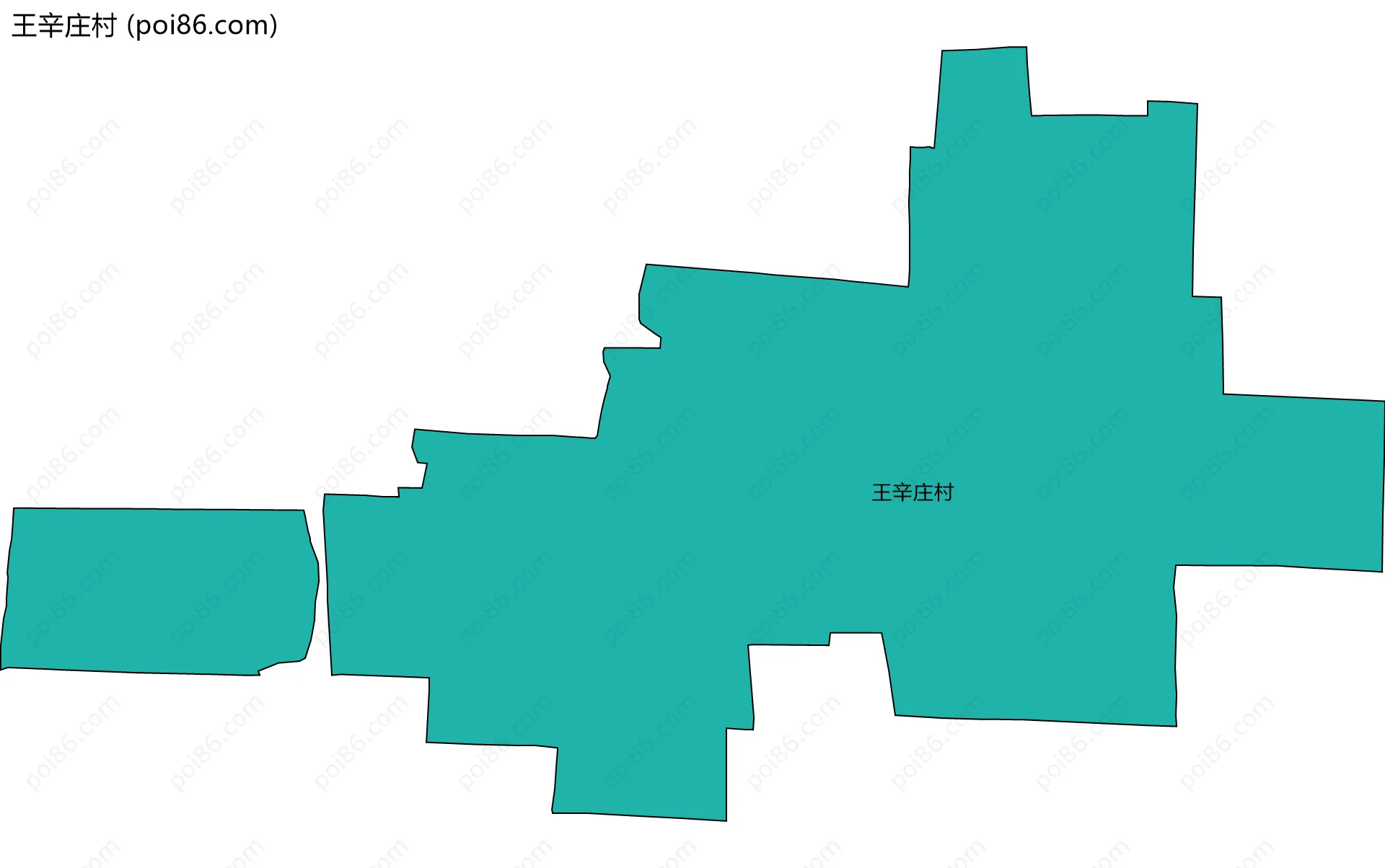 王辛庄村边界地图