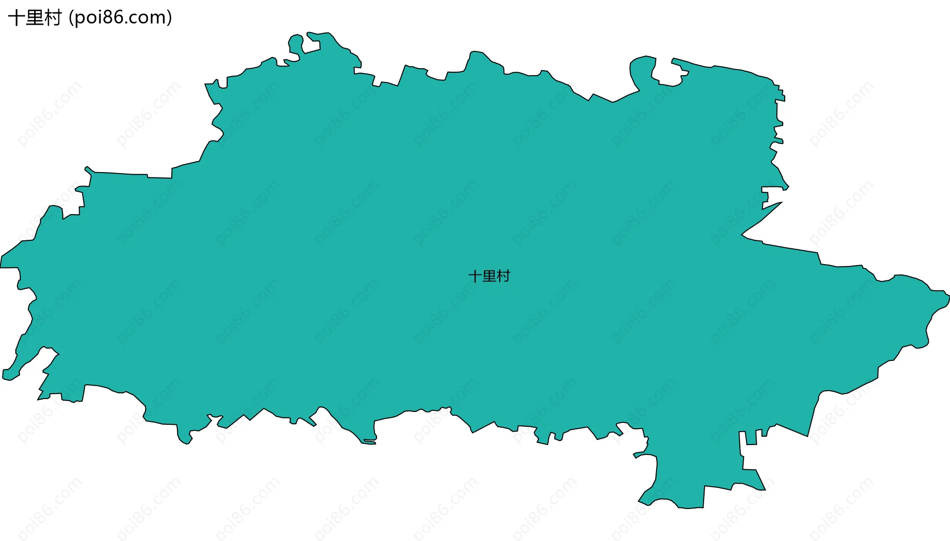 十里村边界地图