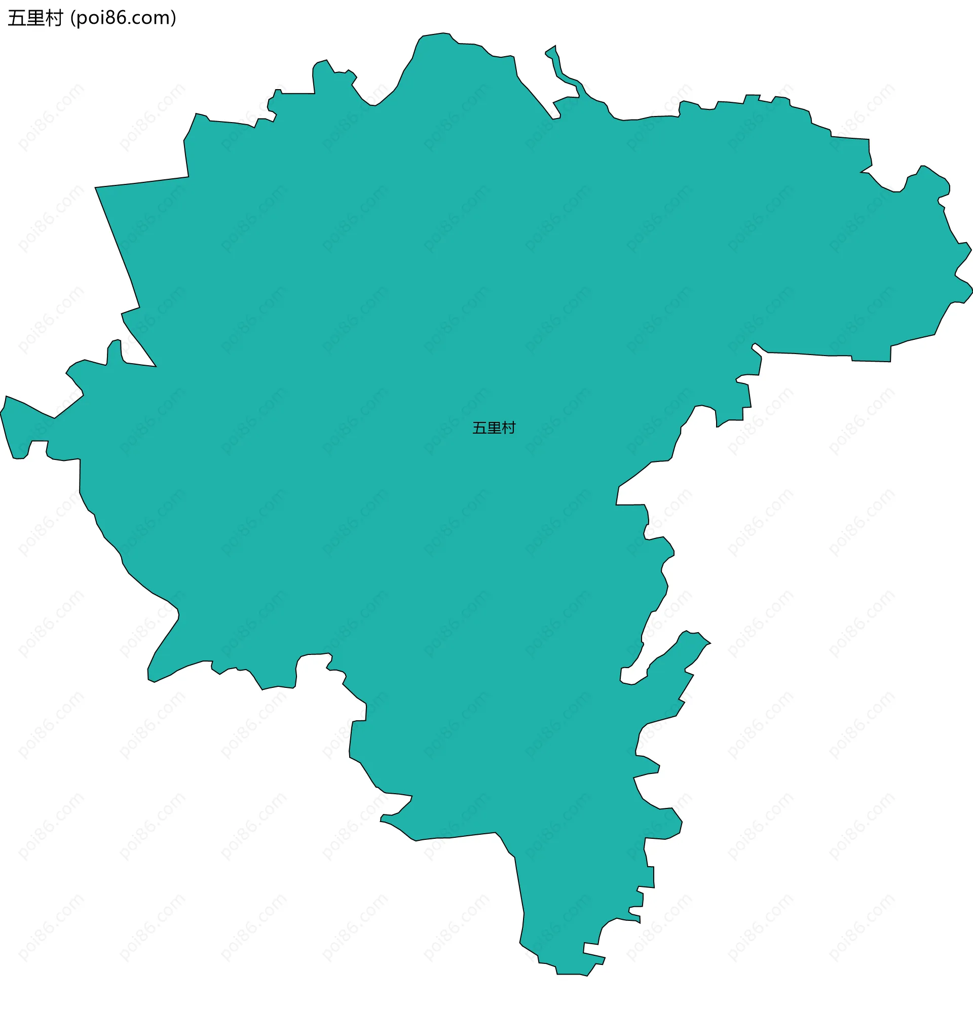 五里村边界地图