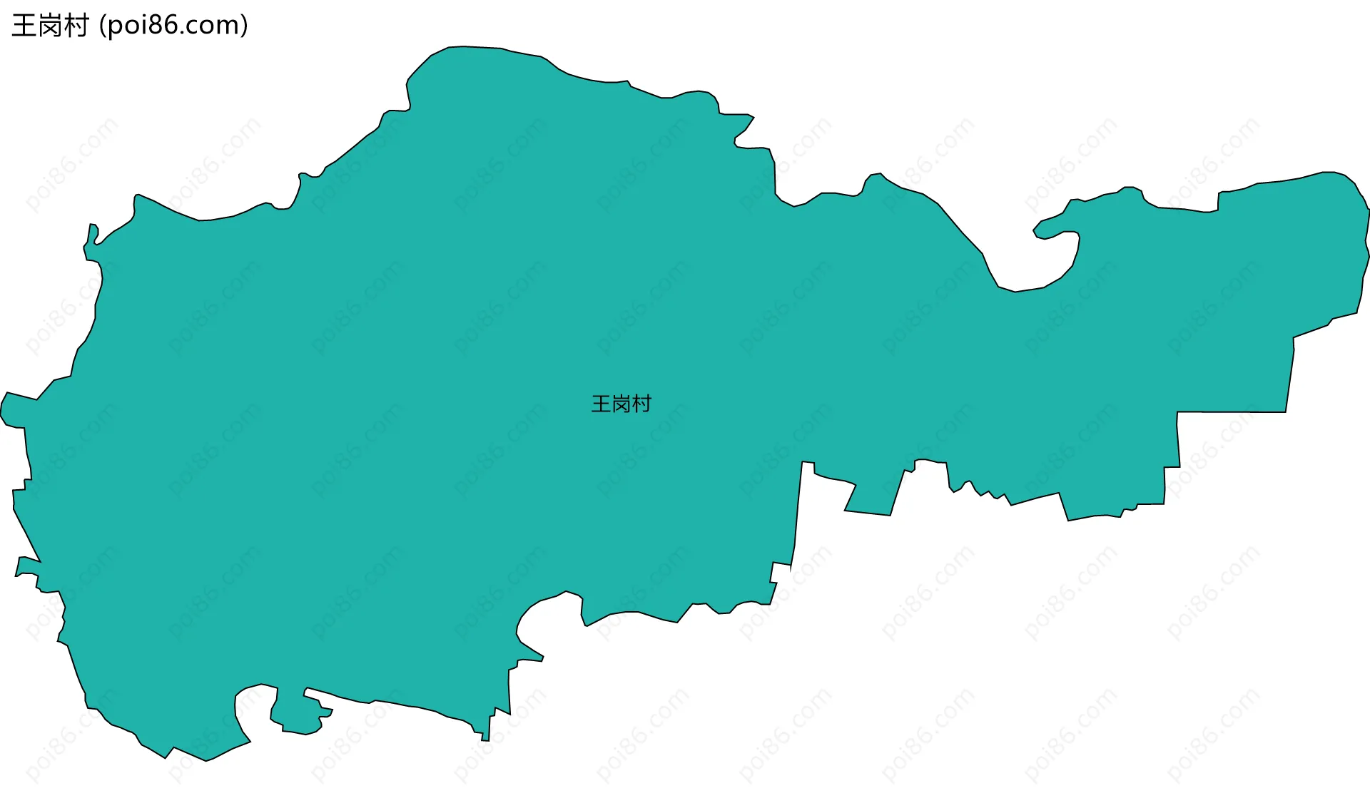 王岗村边界地图