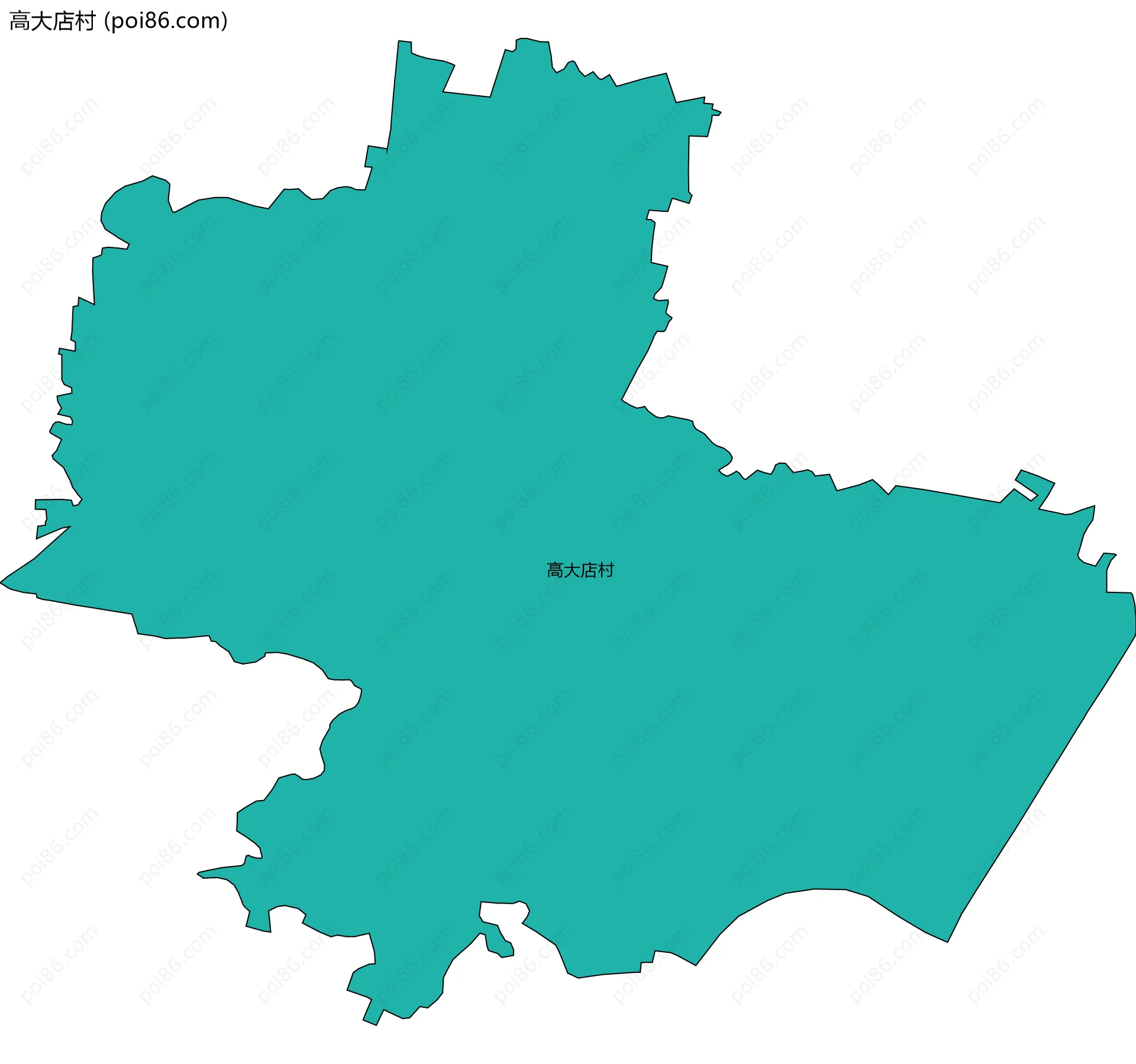 高大店村边界地图