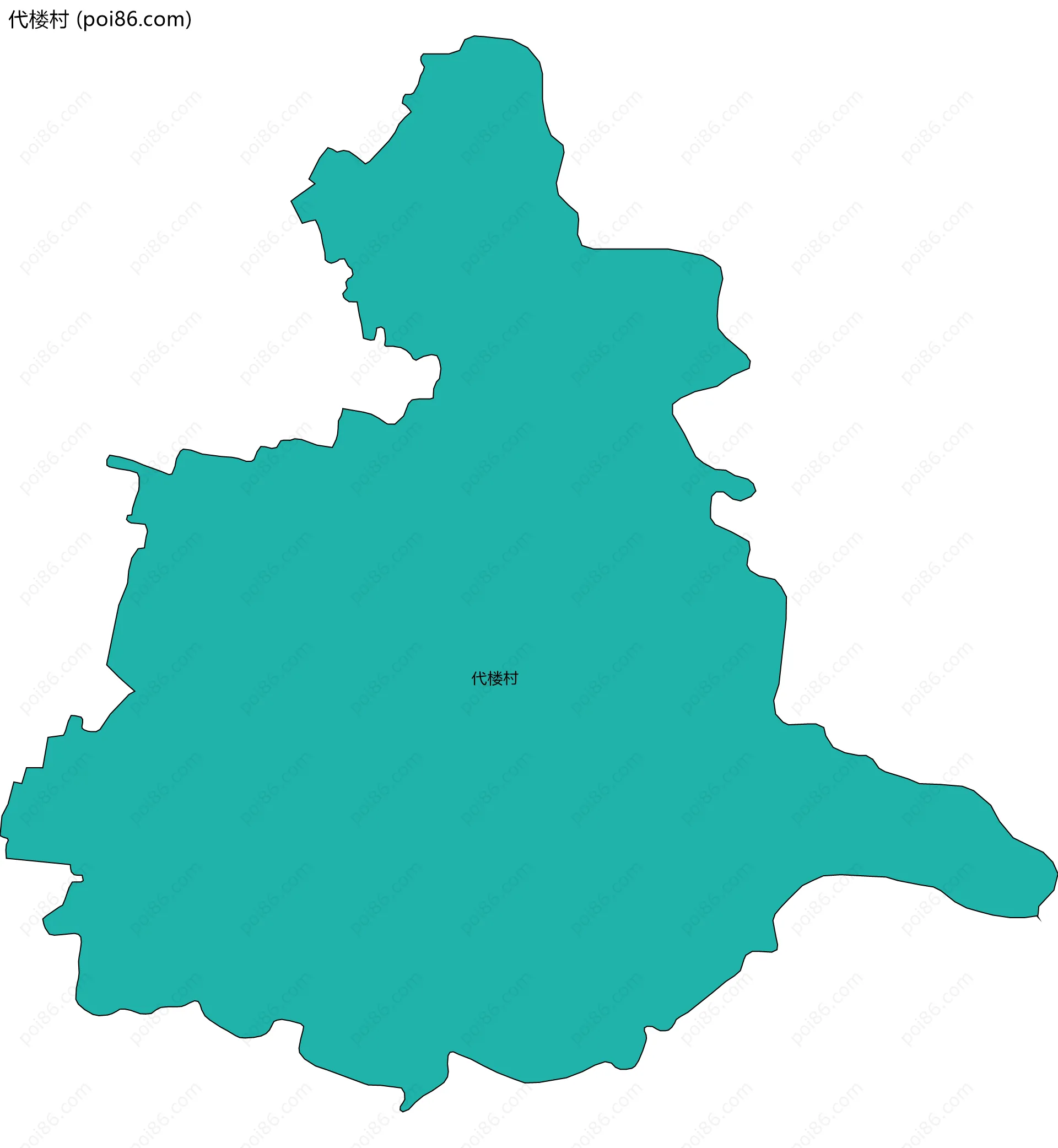 代楼村边界地图