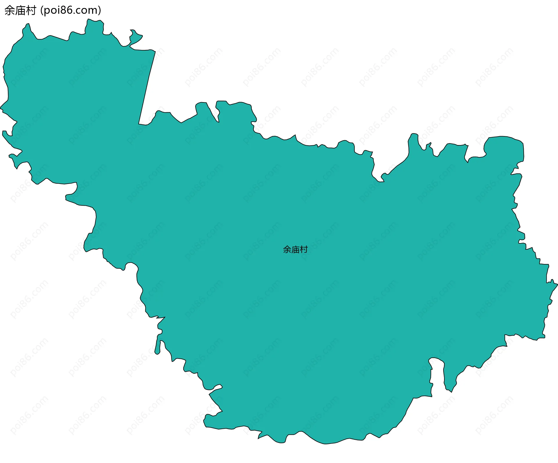 余庙村边界地图