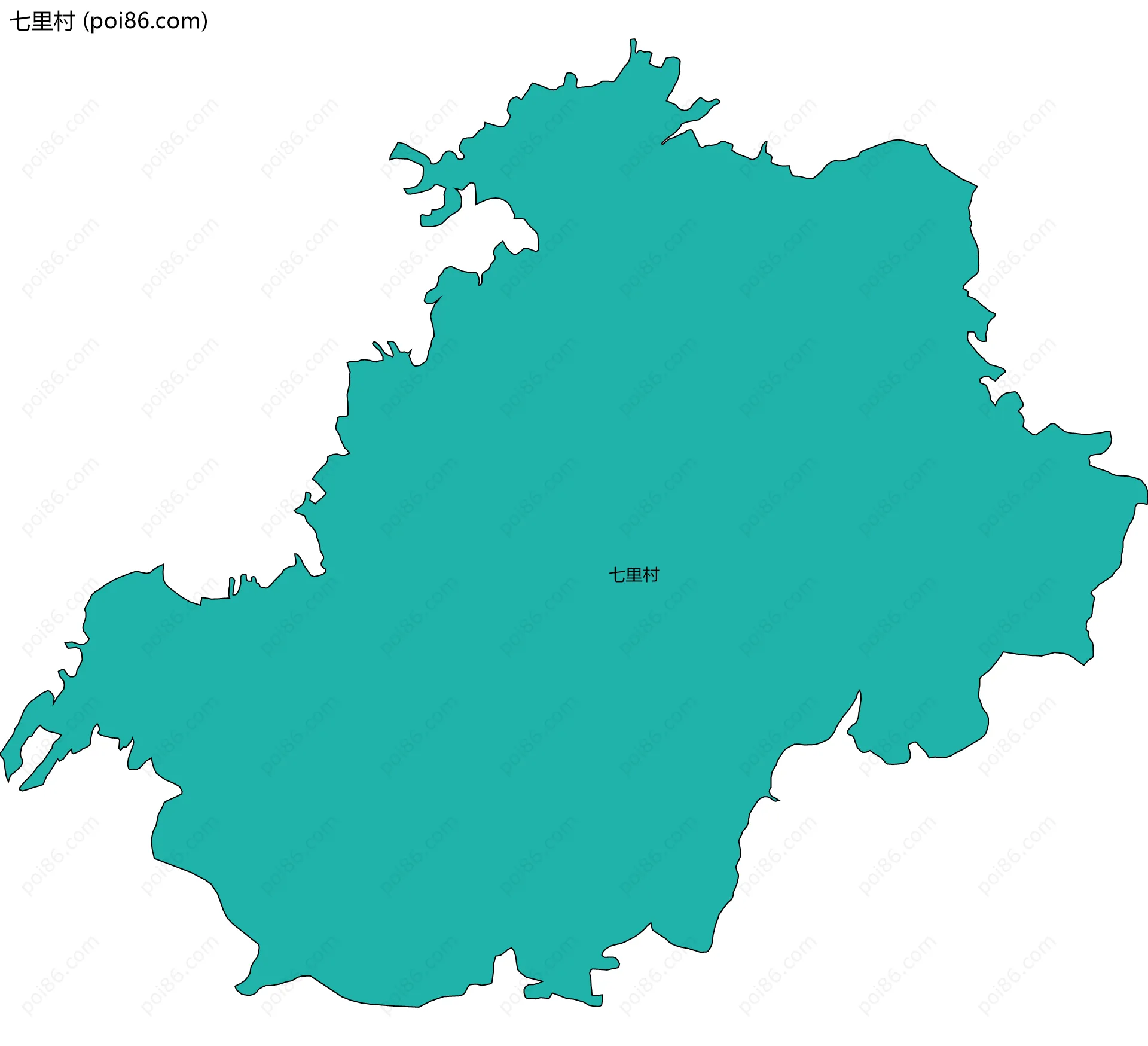 七里村边界地图