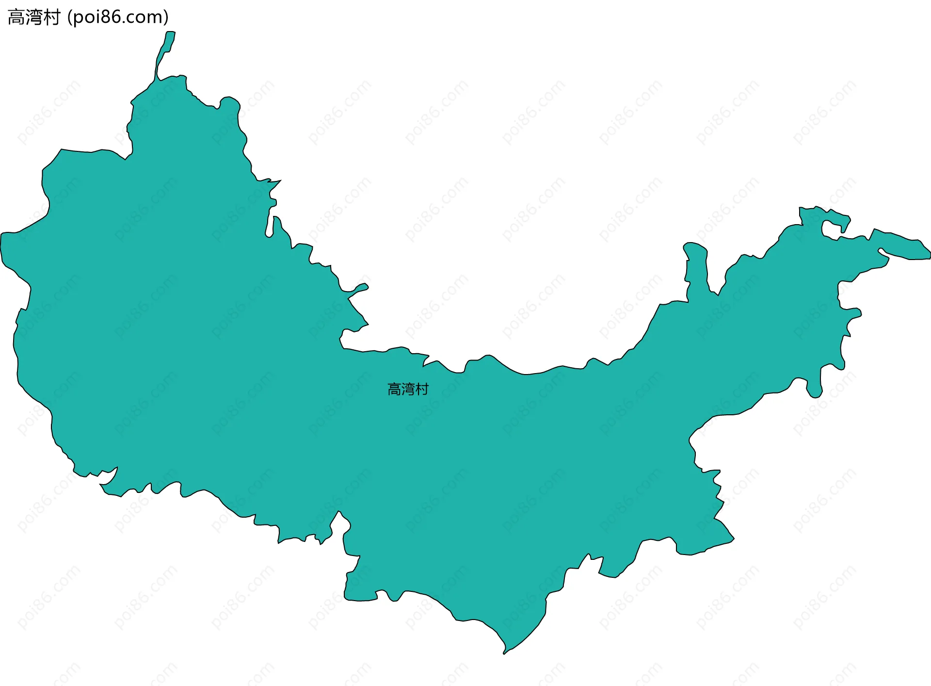 高湾村边界地图