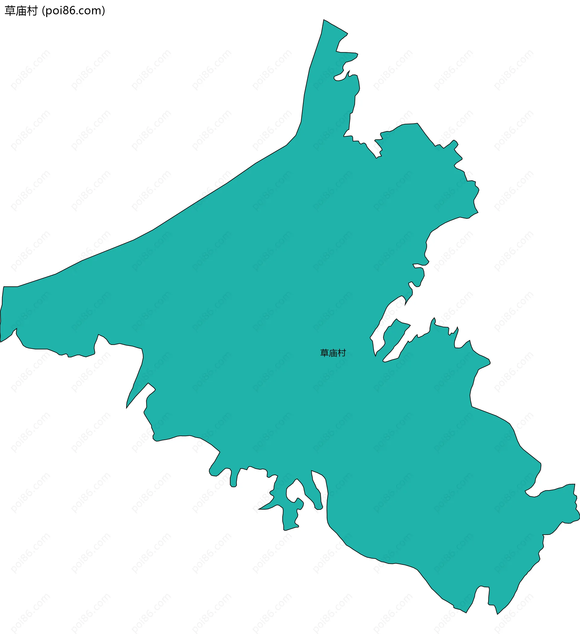 草庙村边界地图