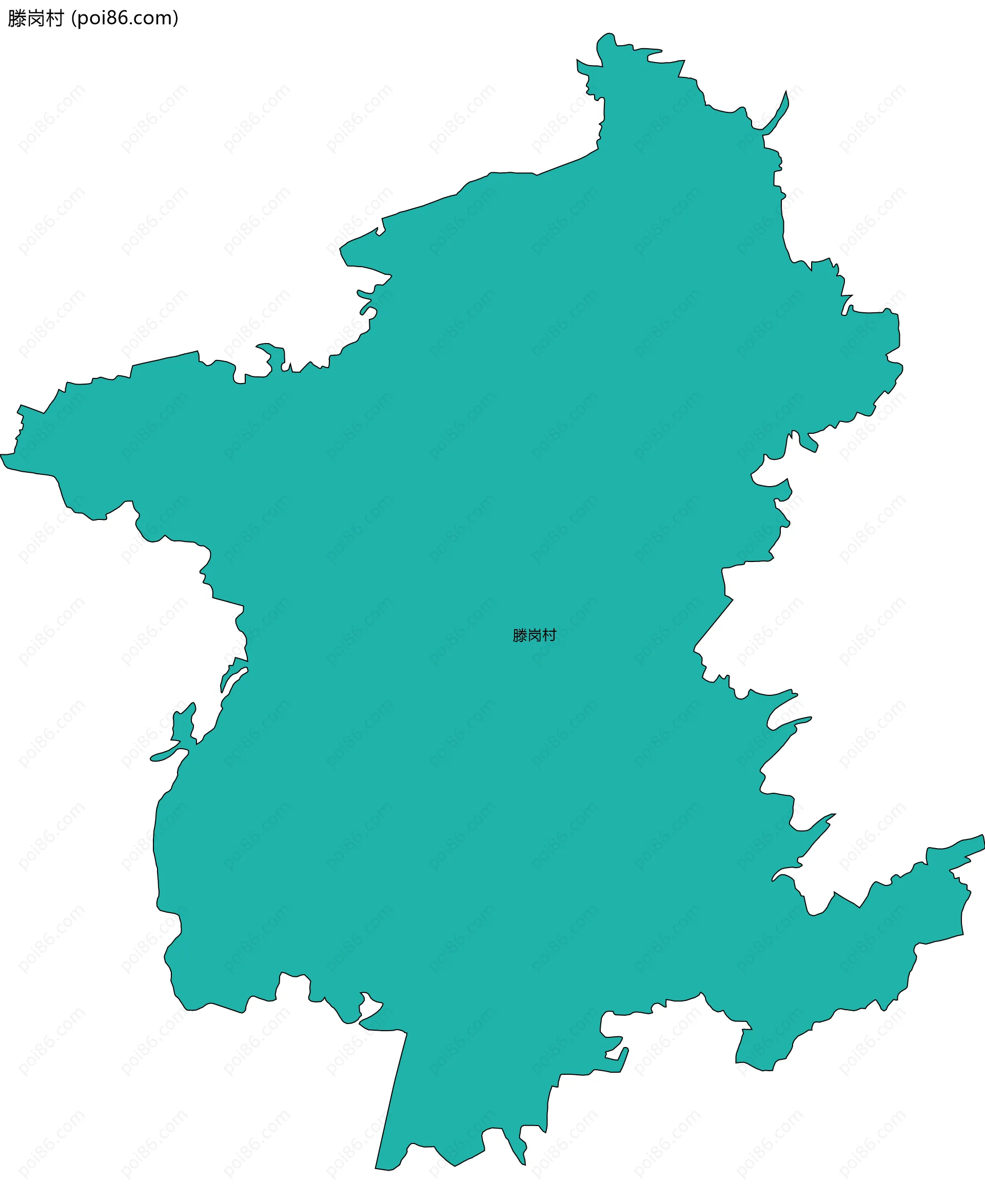 滕岗村边界地图