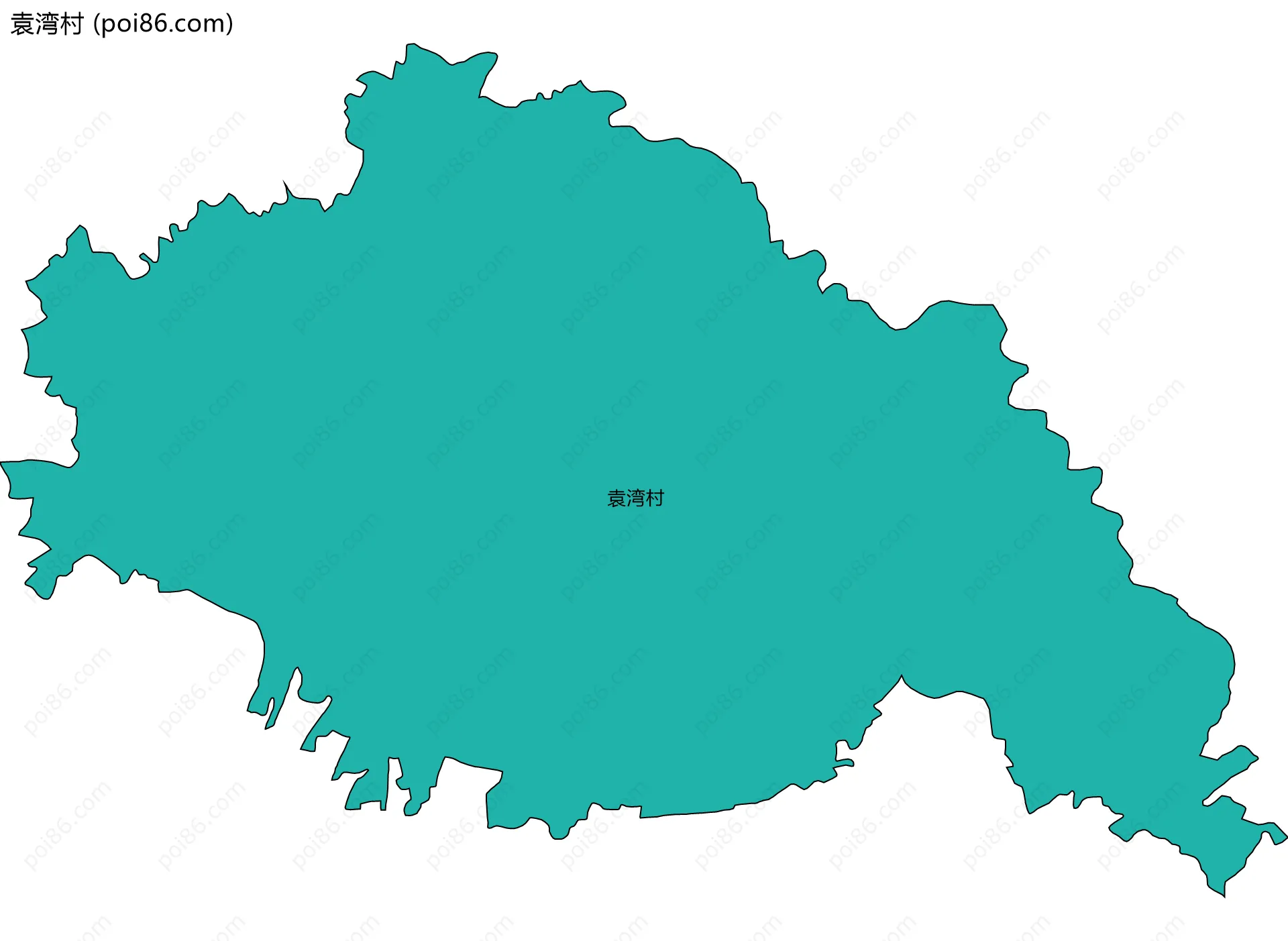袁湾村边界地图