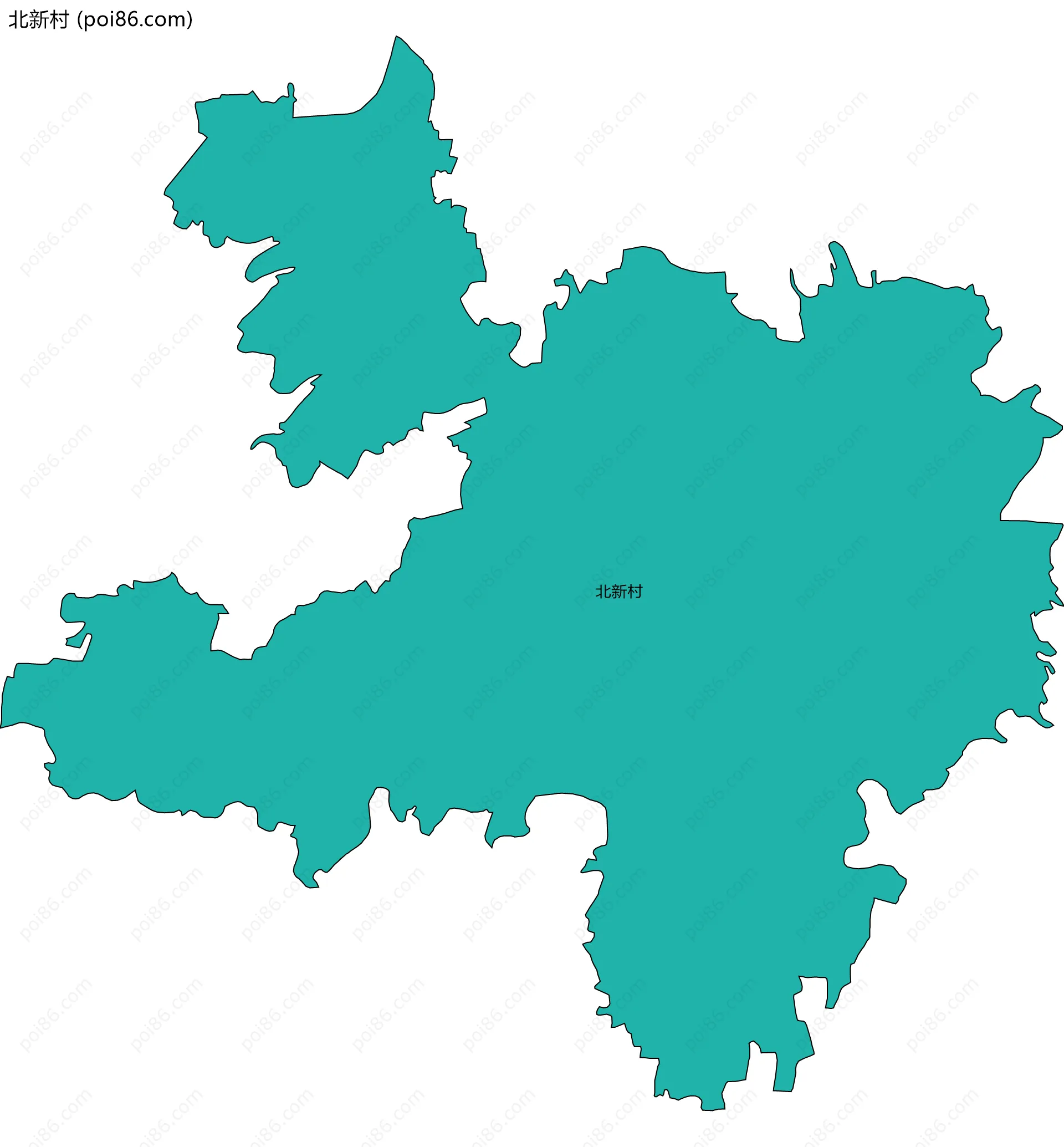 北新村边界地图