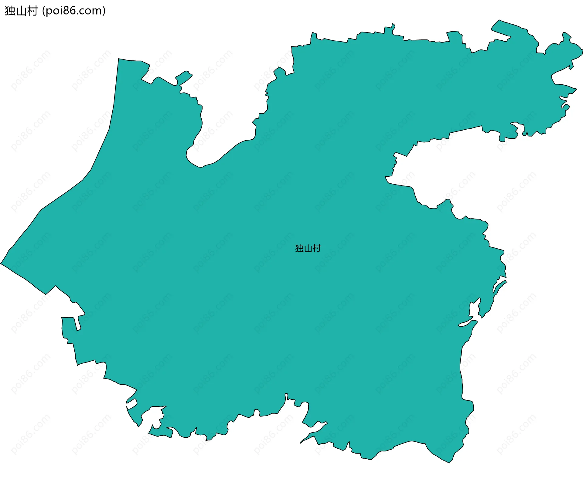 独山村边界地图