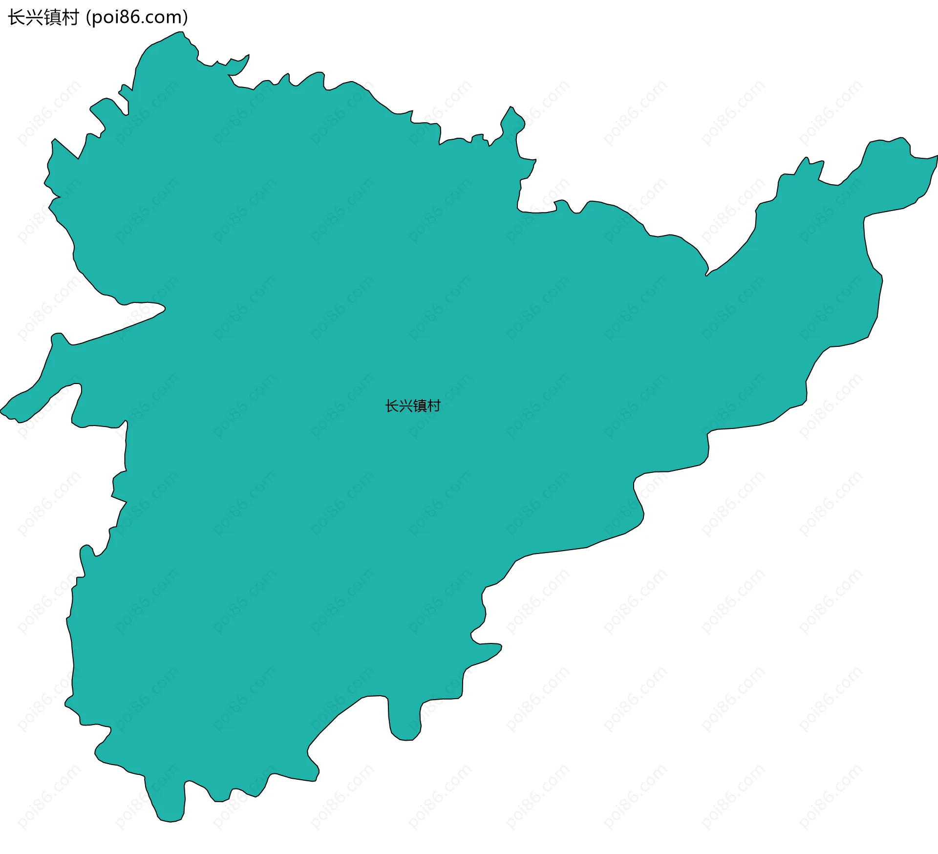 长兴镇村边界地图