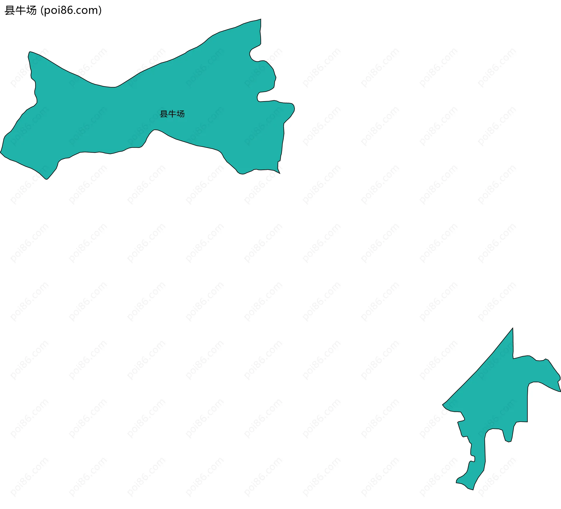 县牛场边界地图