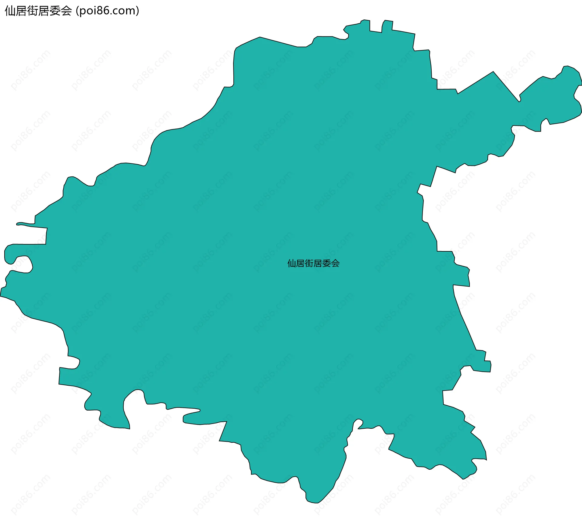 仙居街居委会边界地图