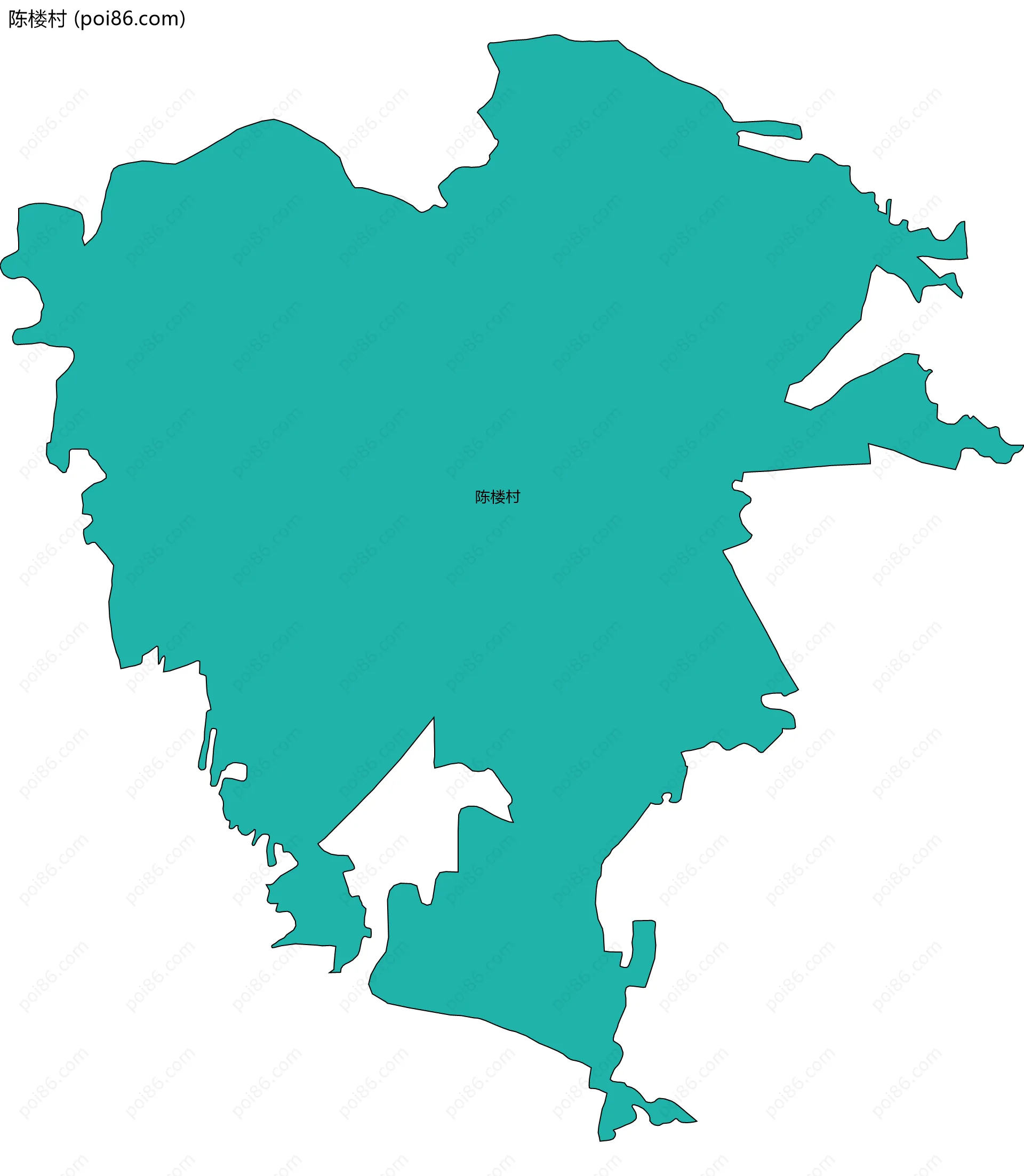 陈楼村边界地图