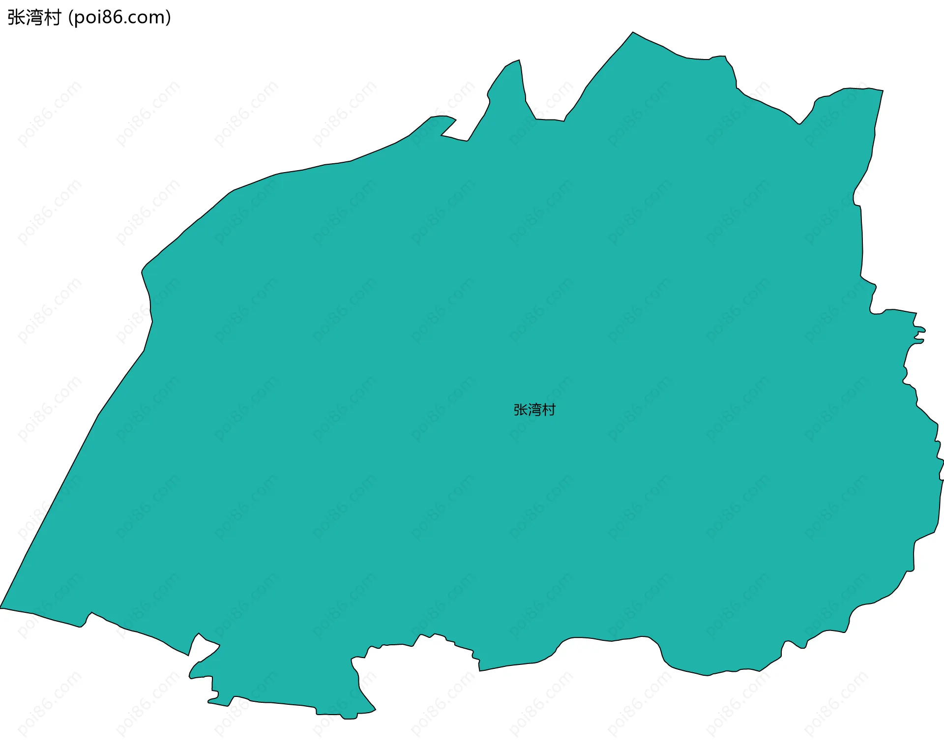 张湾村边界地图