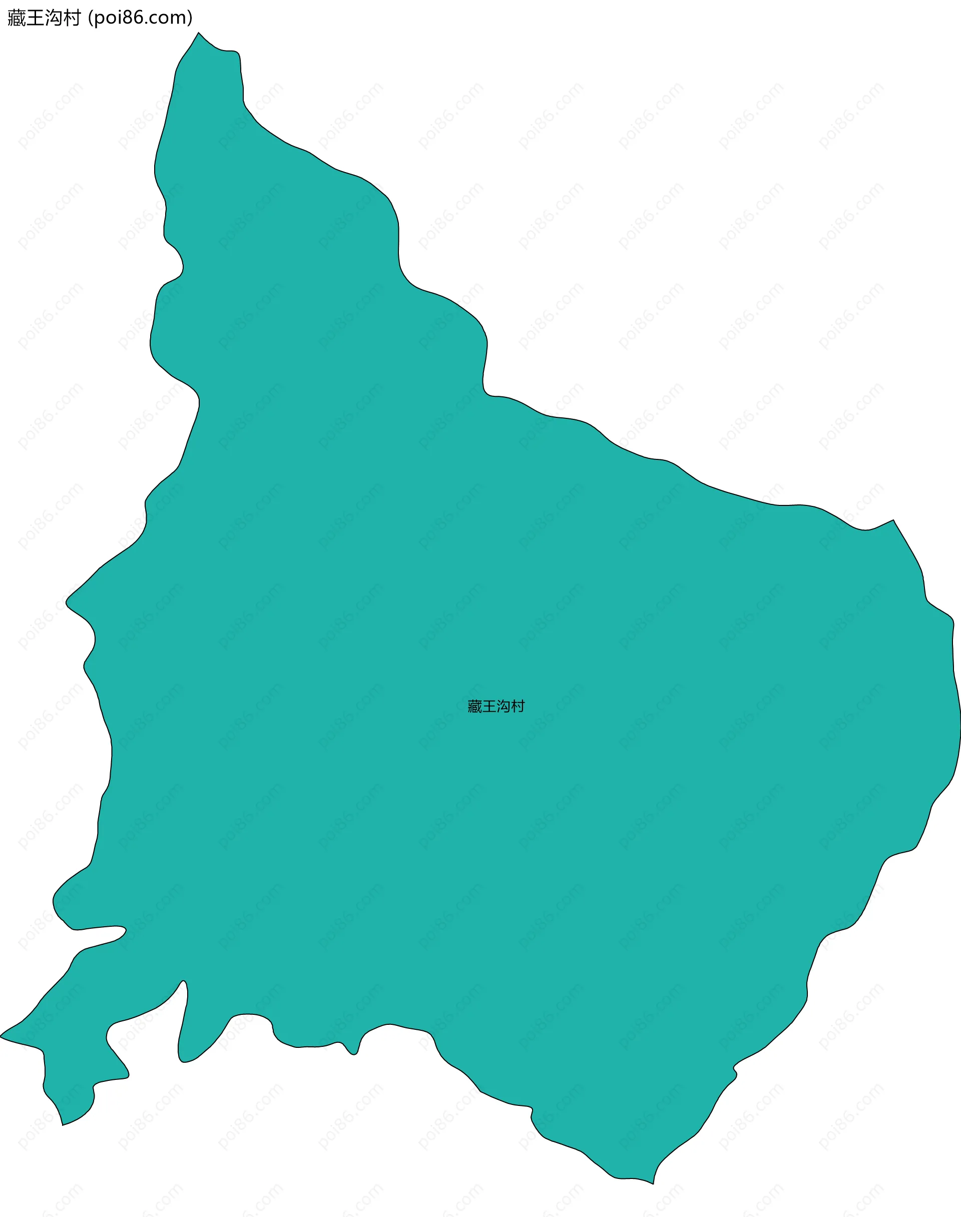 藏王沟村边界地图