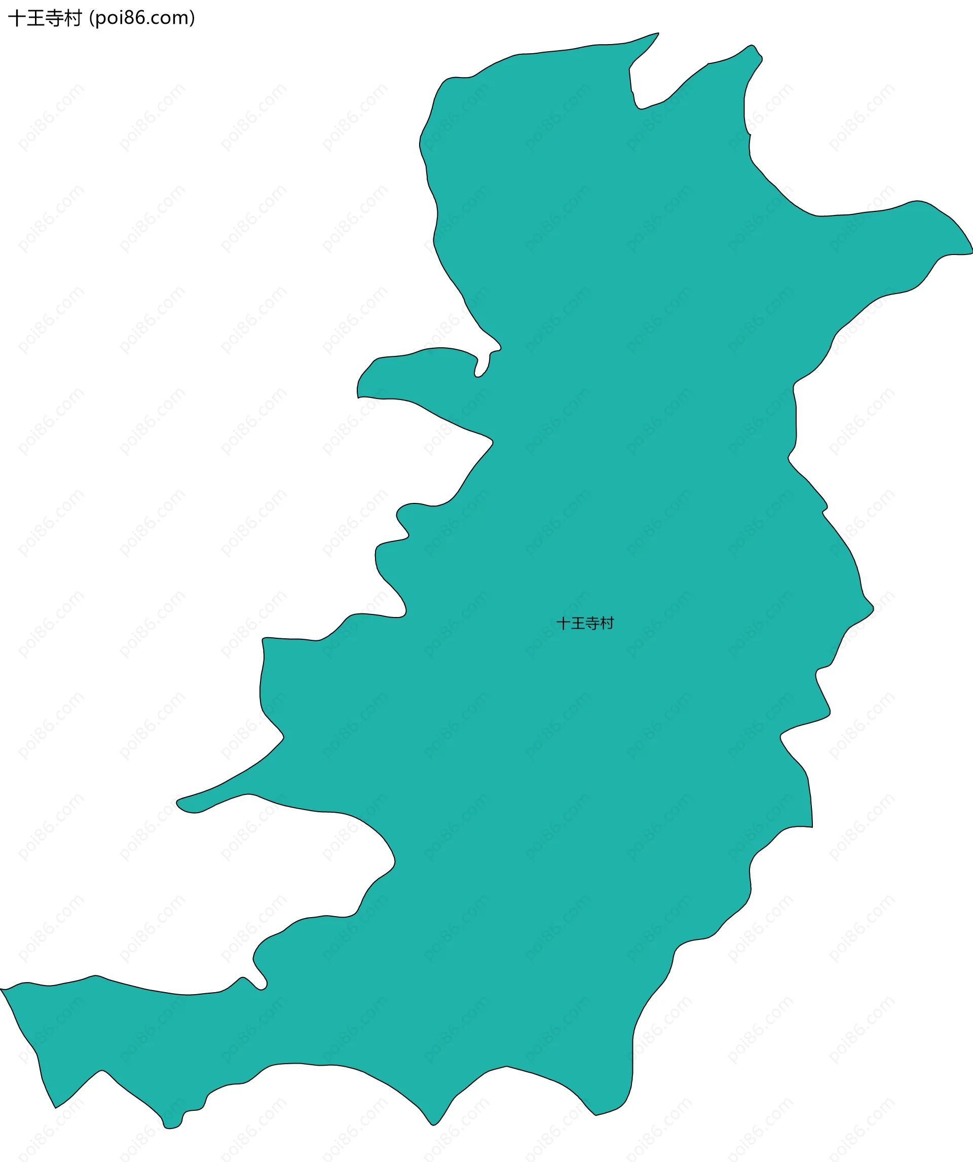 十王寺村边界地图