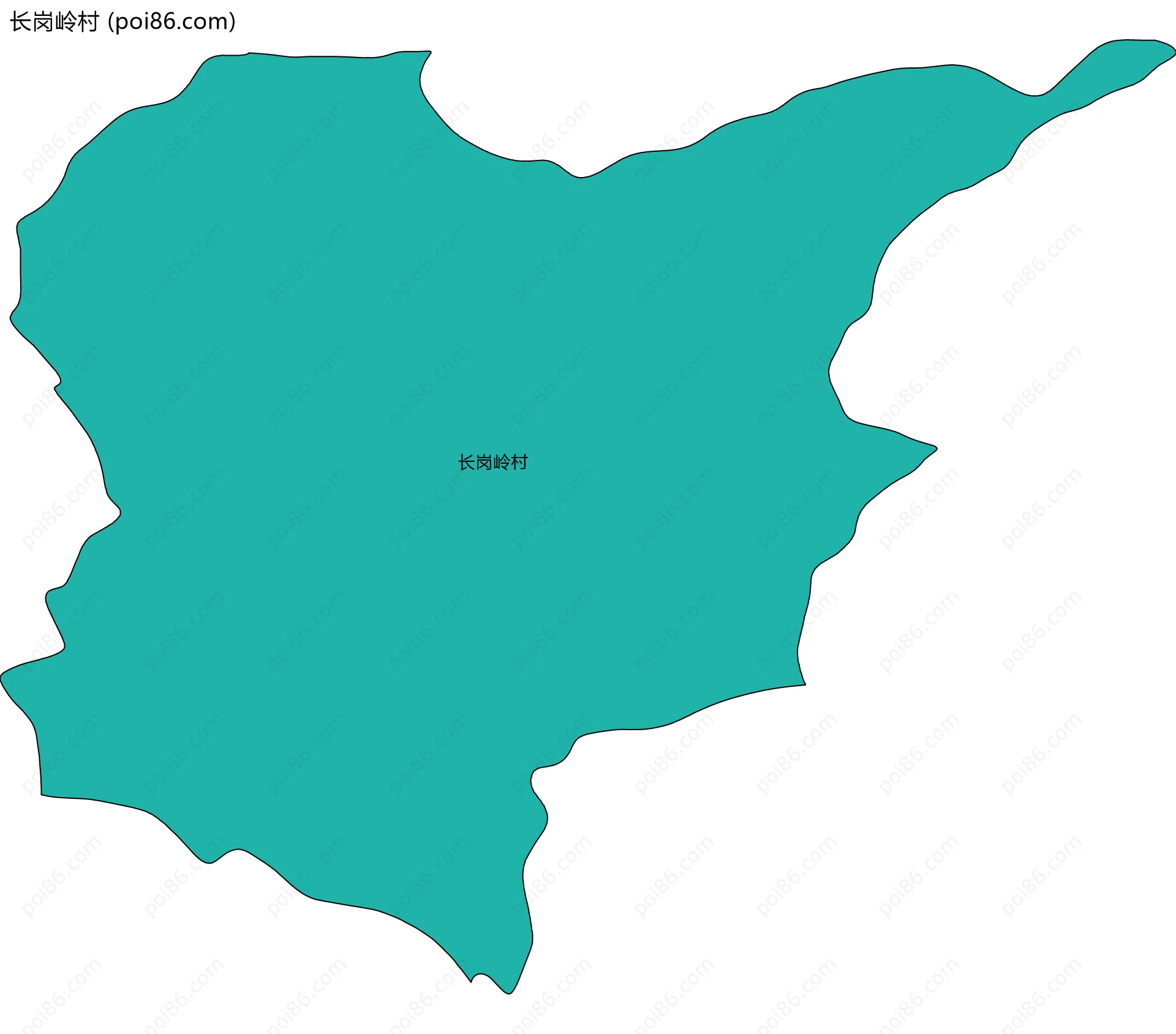 长岗岭村边界地图