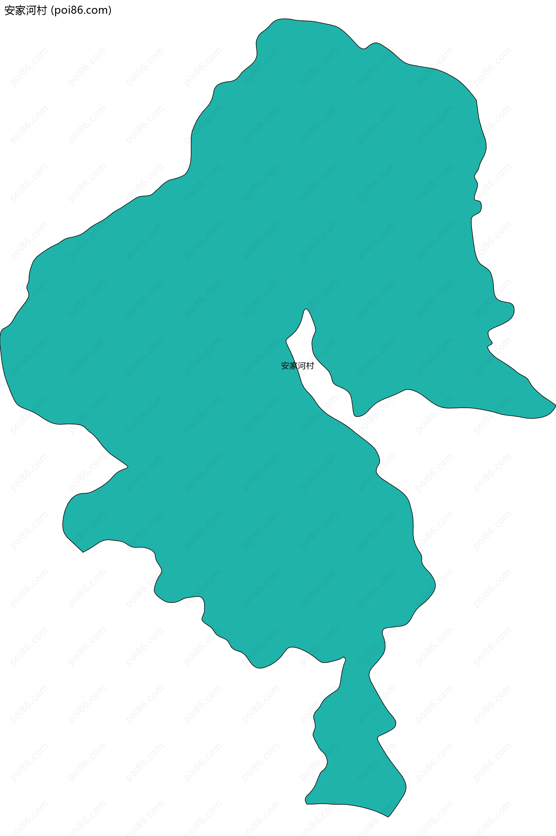 安家河村边界地图