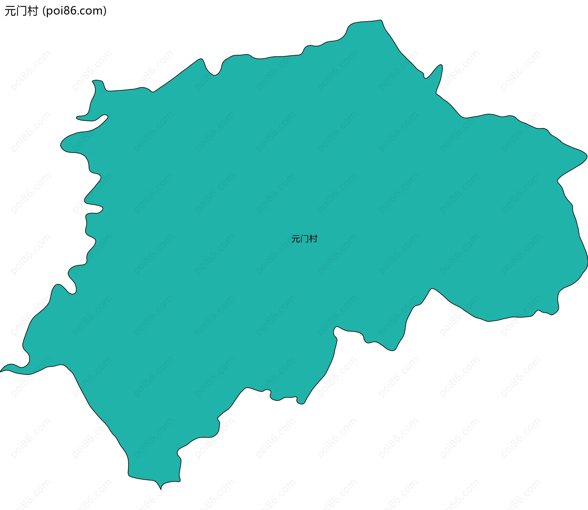 元门村边界地图