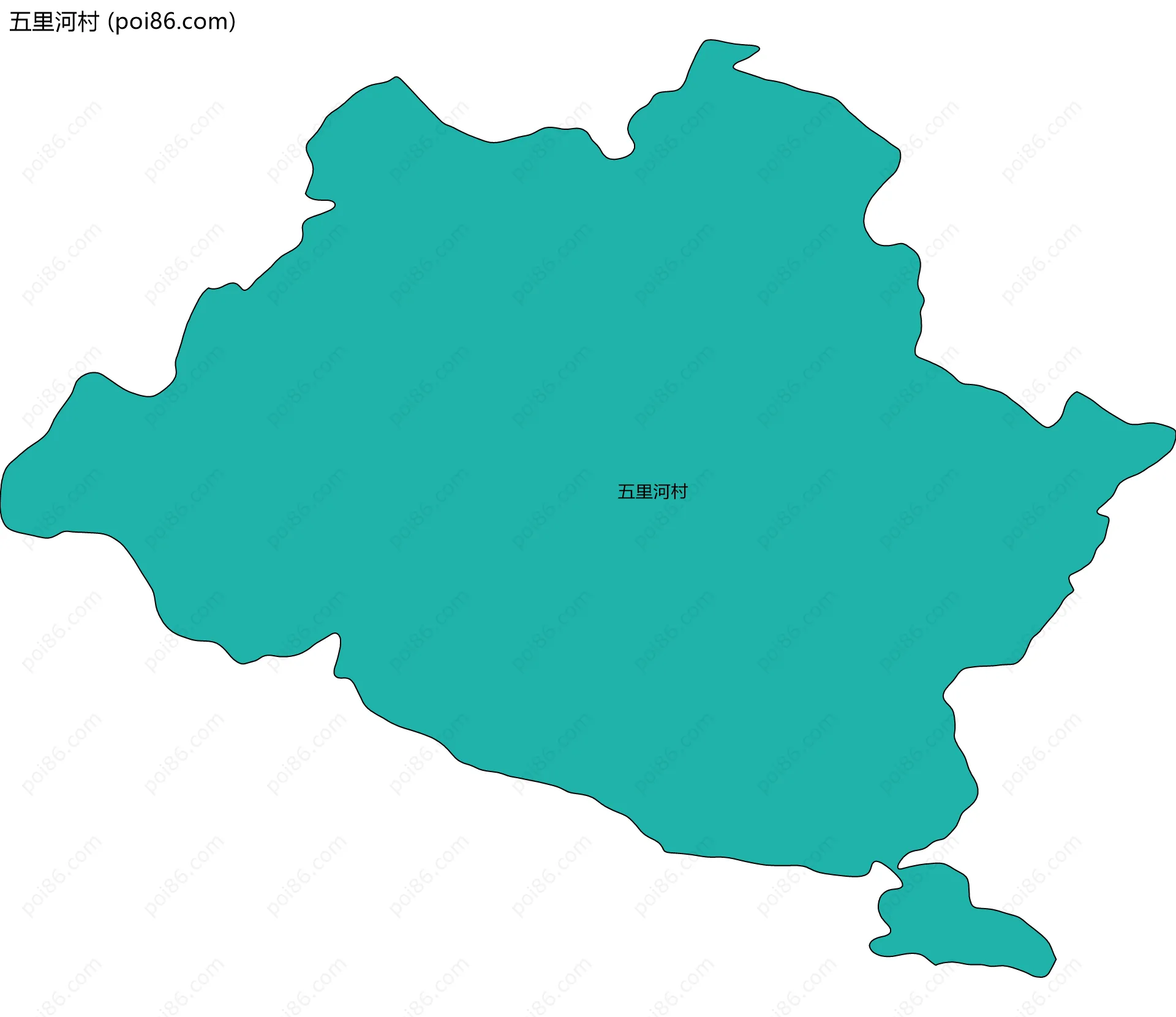 五里河村边界地图