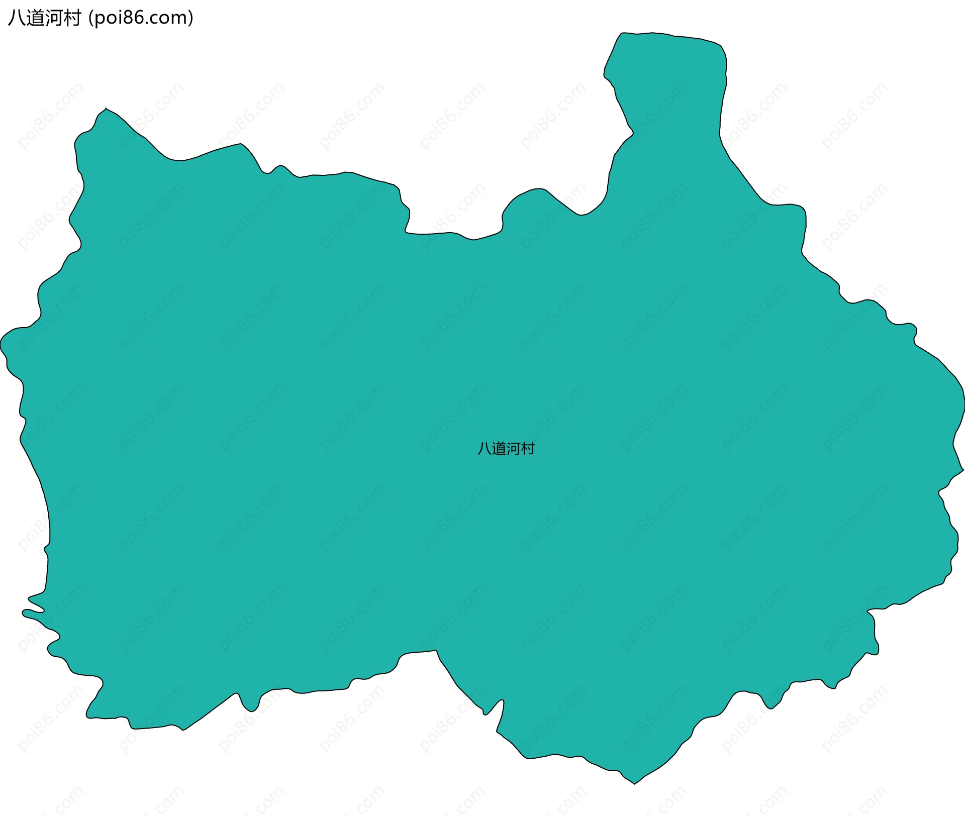 八道河村边界地图