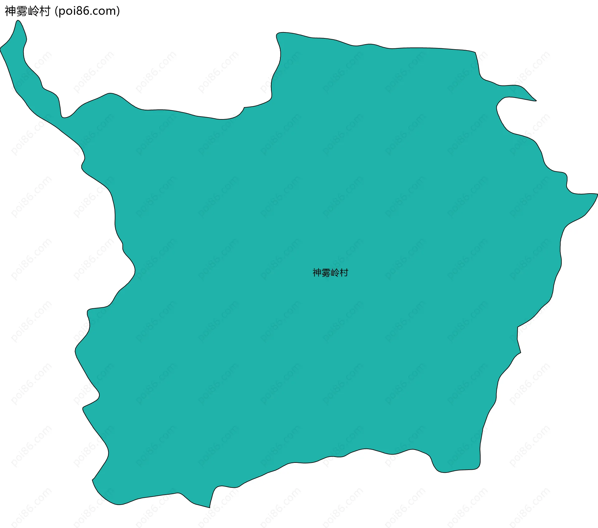 神雾岭村边界地图