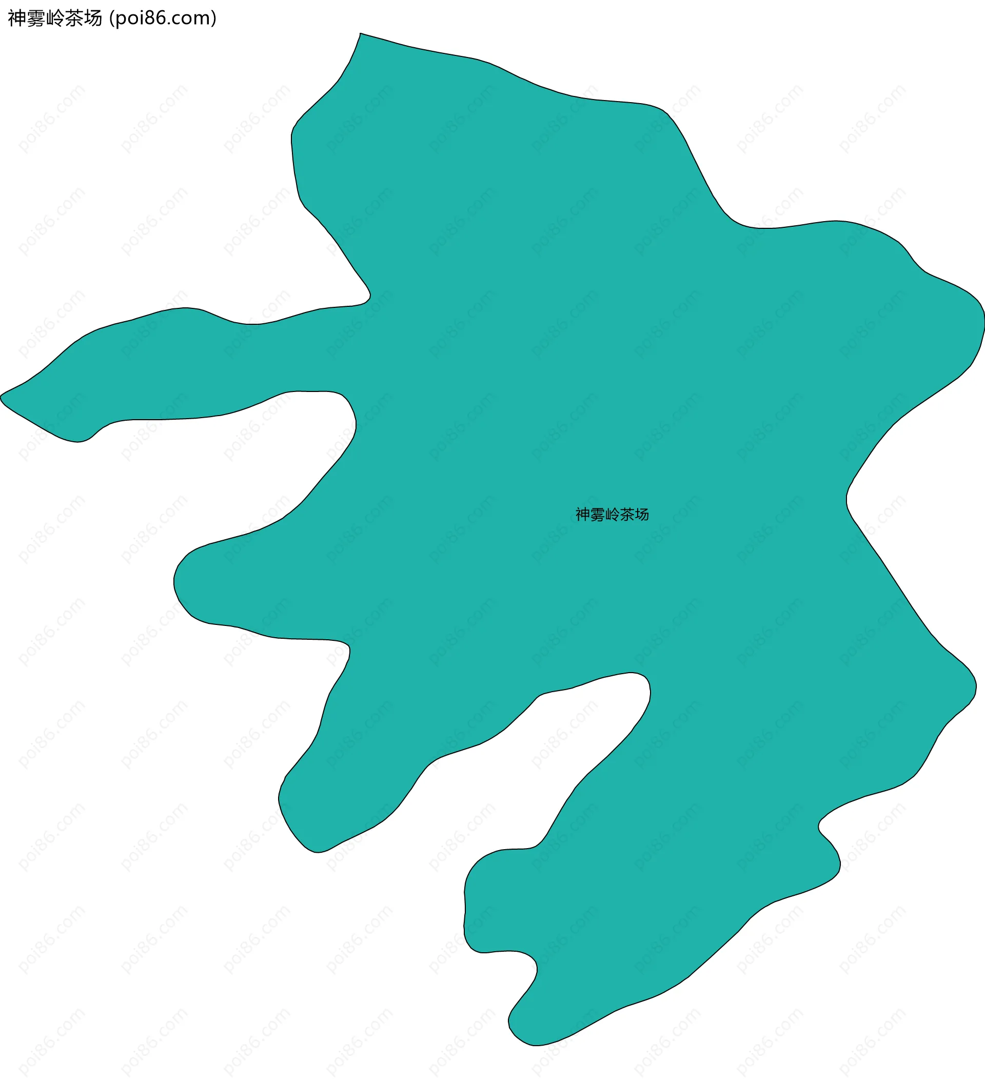 神雾岭茶场边界地图