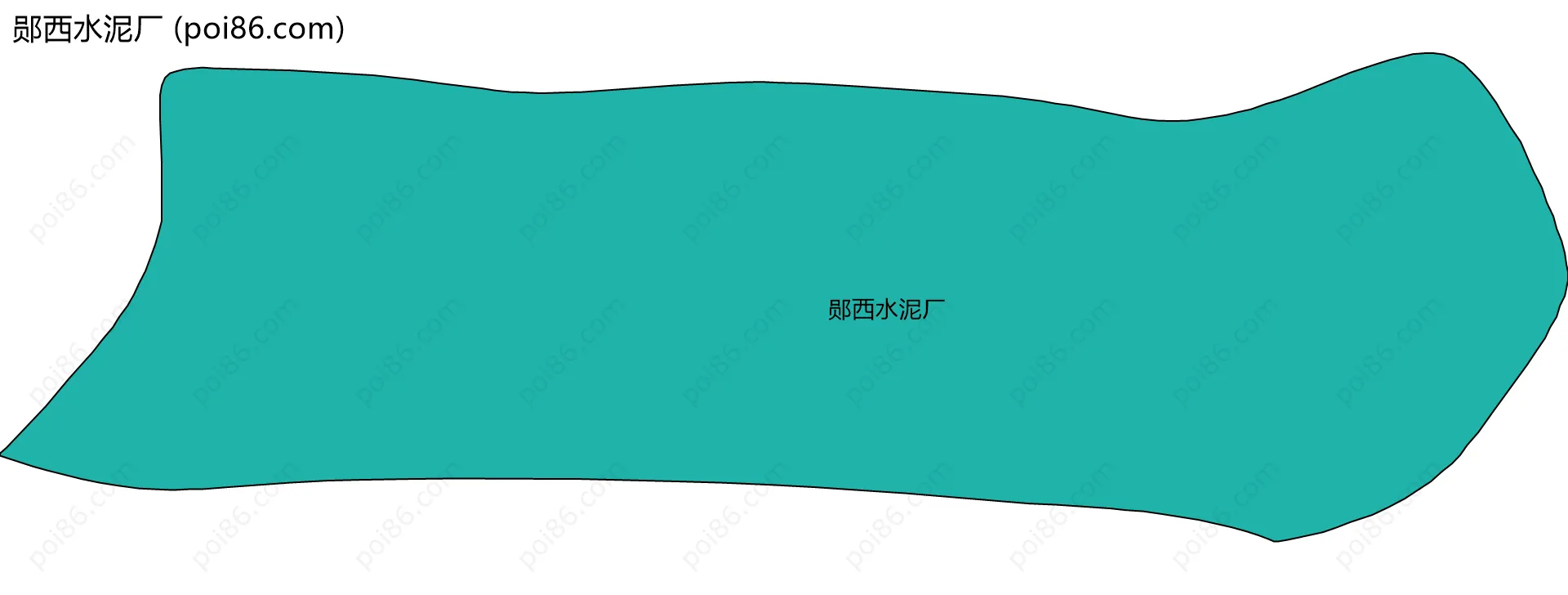 郧西水泥厂边界地图